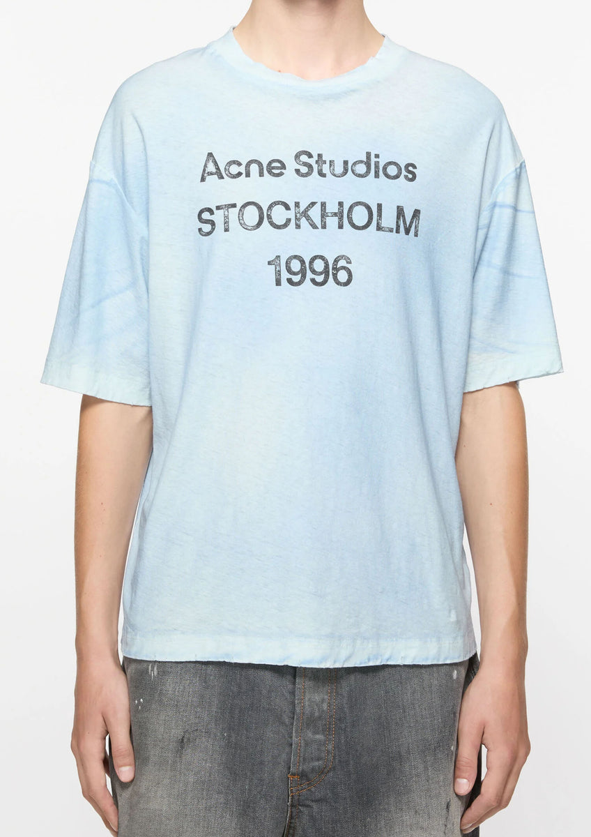 ACNE STUDIOS - LOGO T-SHIRT - RELAXED FIT DUSTY BLUE – SOLAR MTP