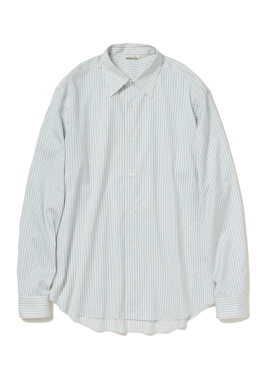 AURALEE_COTTON_SILK_STRIPE_SHI