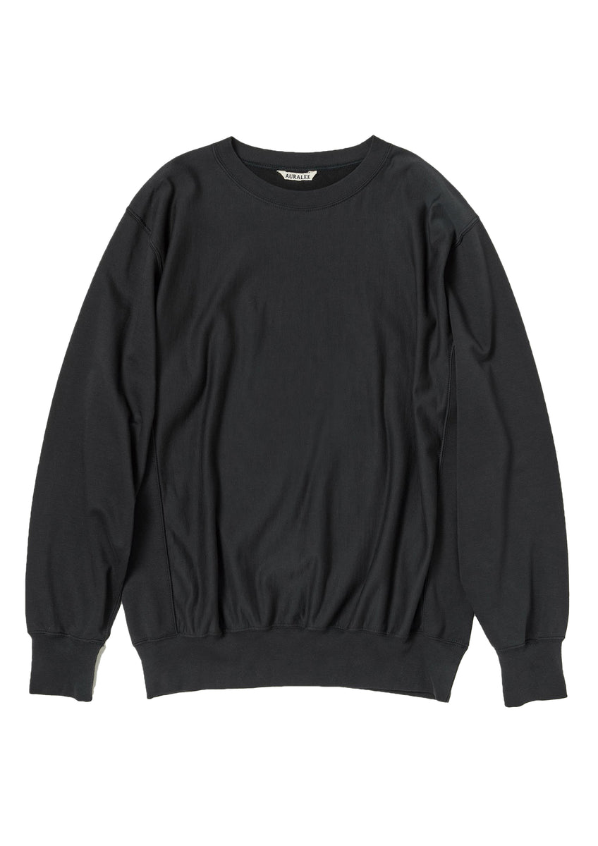 Namu Shop - Auralee Elastic High Gauge Sweat P/O - Ink Black