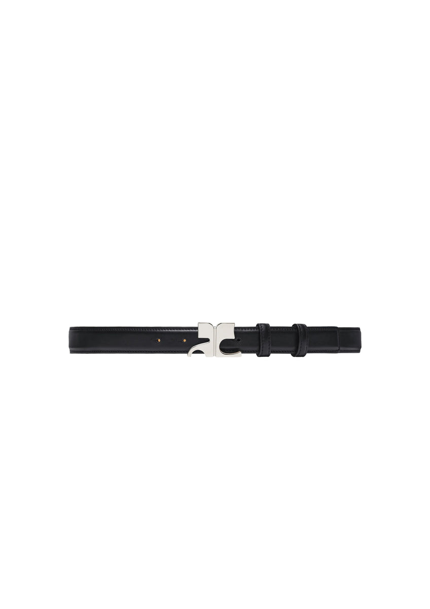 COURREGES - BELT AC LEATHER 25MM BLACK – SOLAR MTP