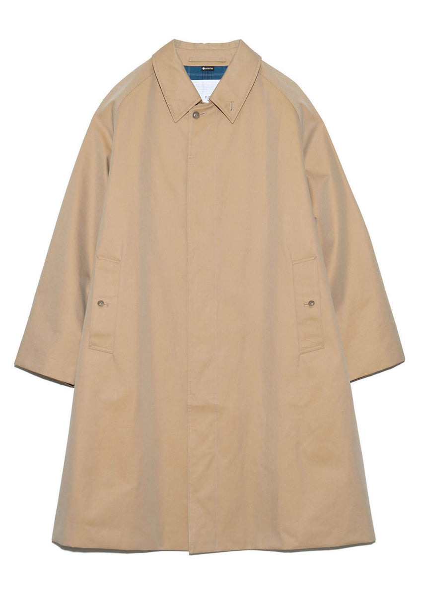 NANAMICA - 2L COTTON GORE-TEX BALMACAAN COAT BEIGE – SOLAR MTP