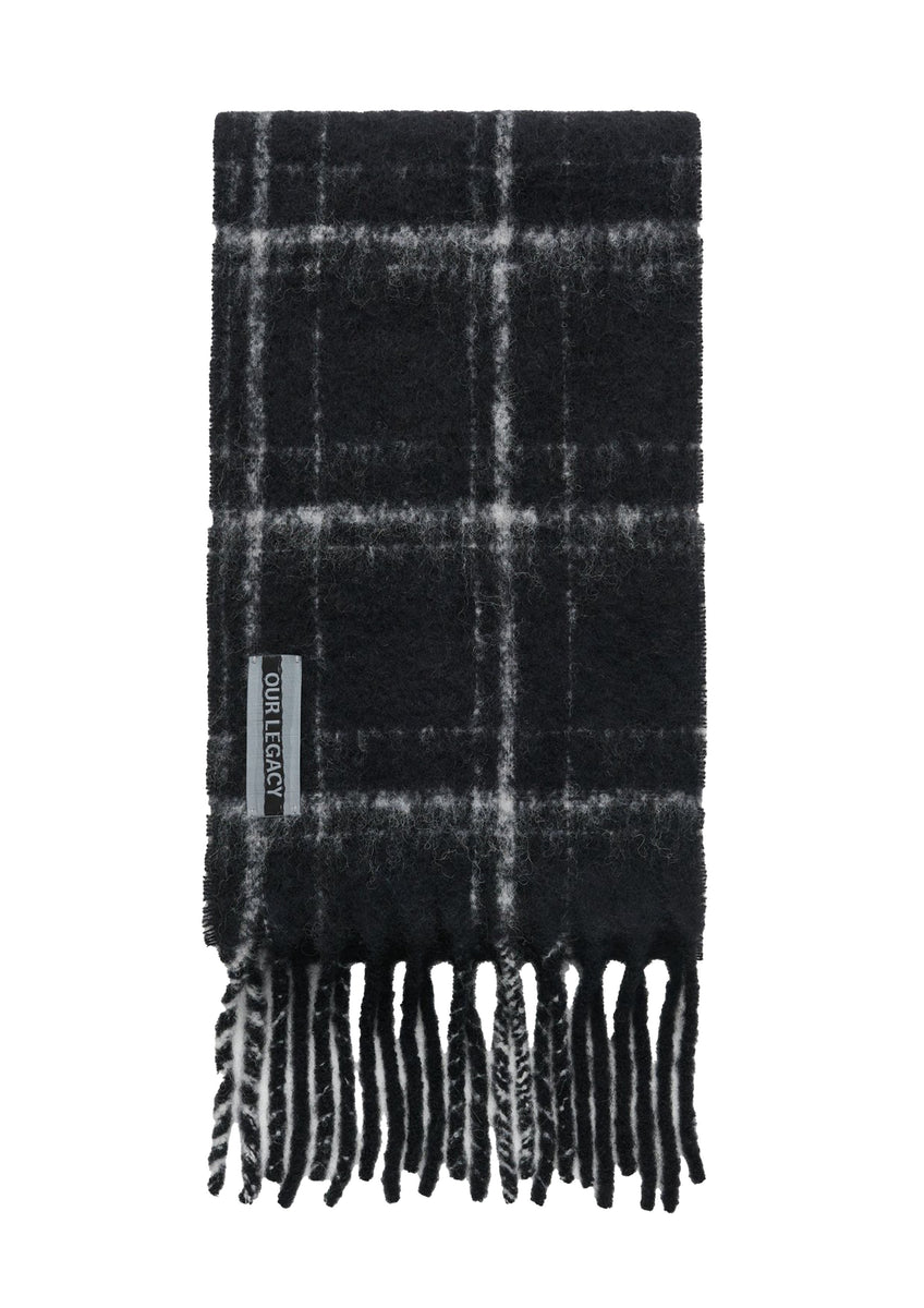 OUR LEGACY - ESTATE SCARF BLACK FUZZY ALPACA CHECK – SOLAR MTP