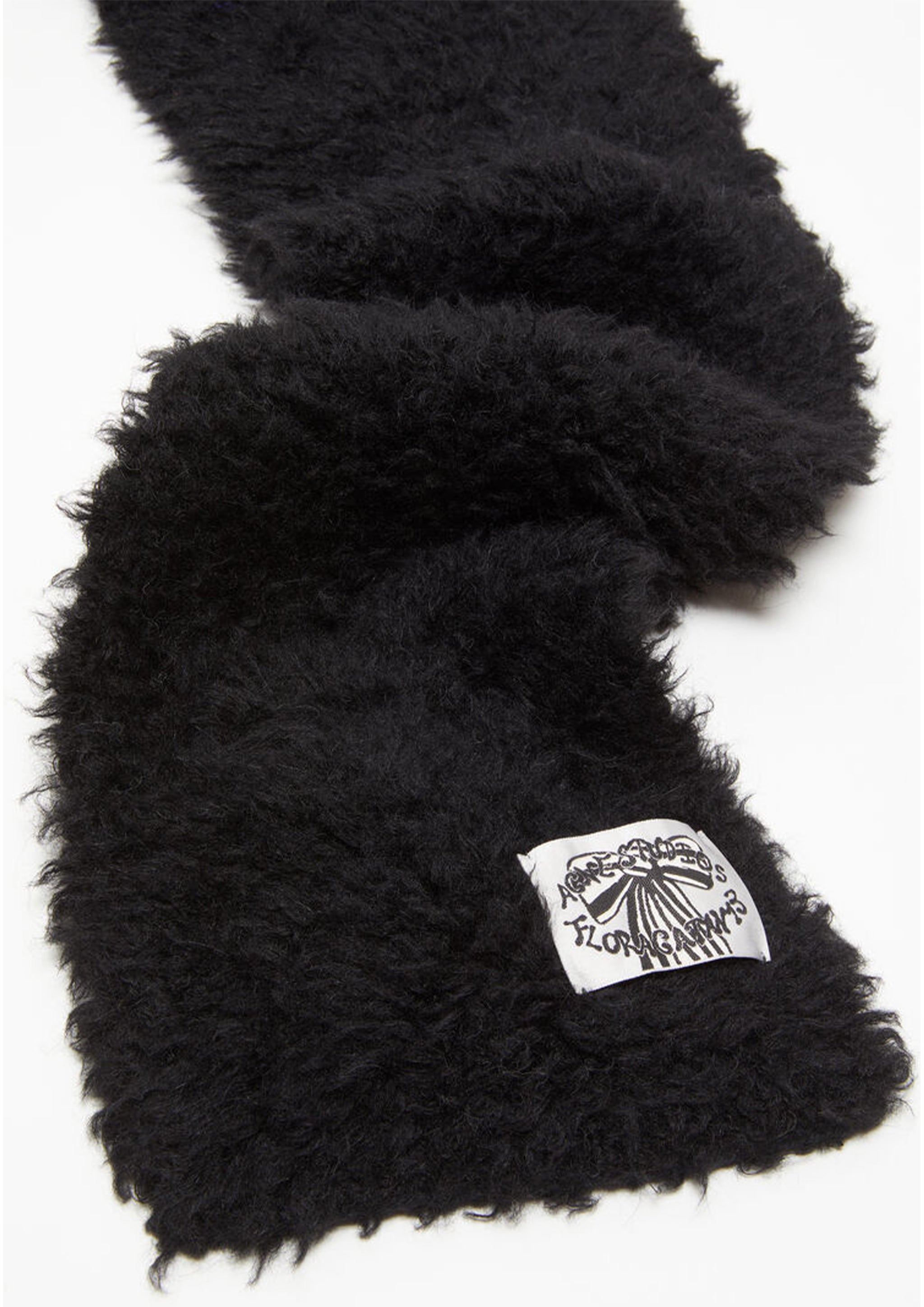 ACNE STUDIOS - FLUFFY SCARF NARROW BLACK – SOLAR MTP