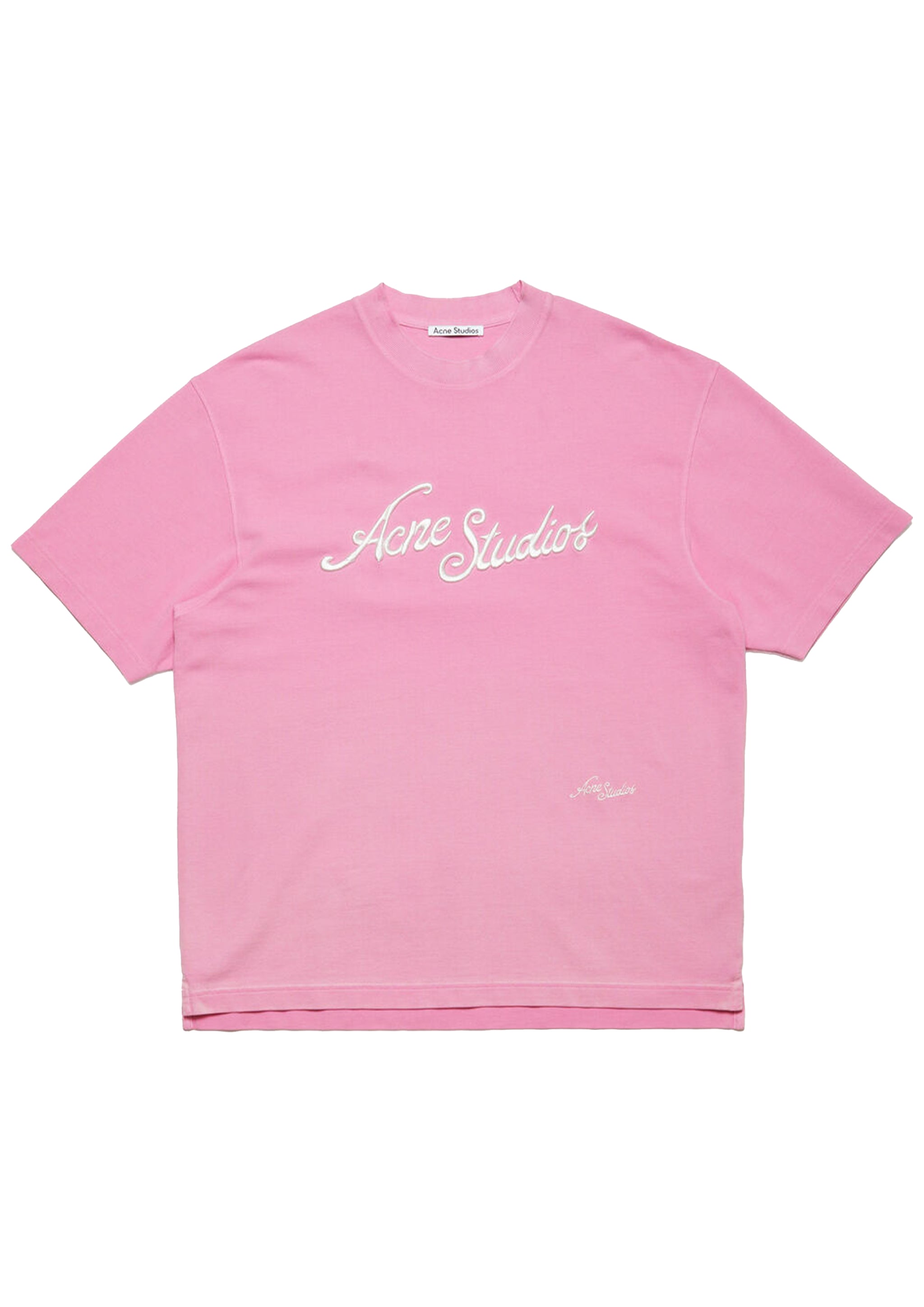 ACNE STUDIOS - LOGO T-SHIRT - RELAXED FIT BUBBLE PINK