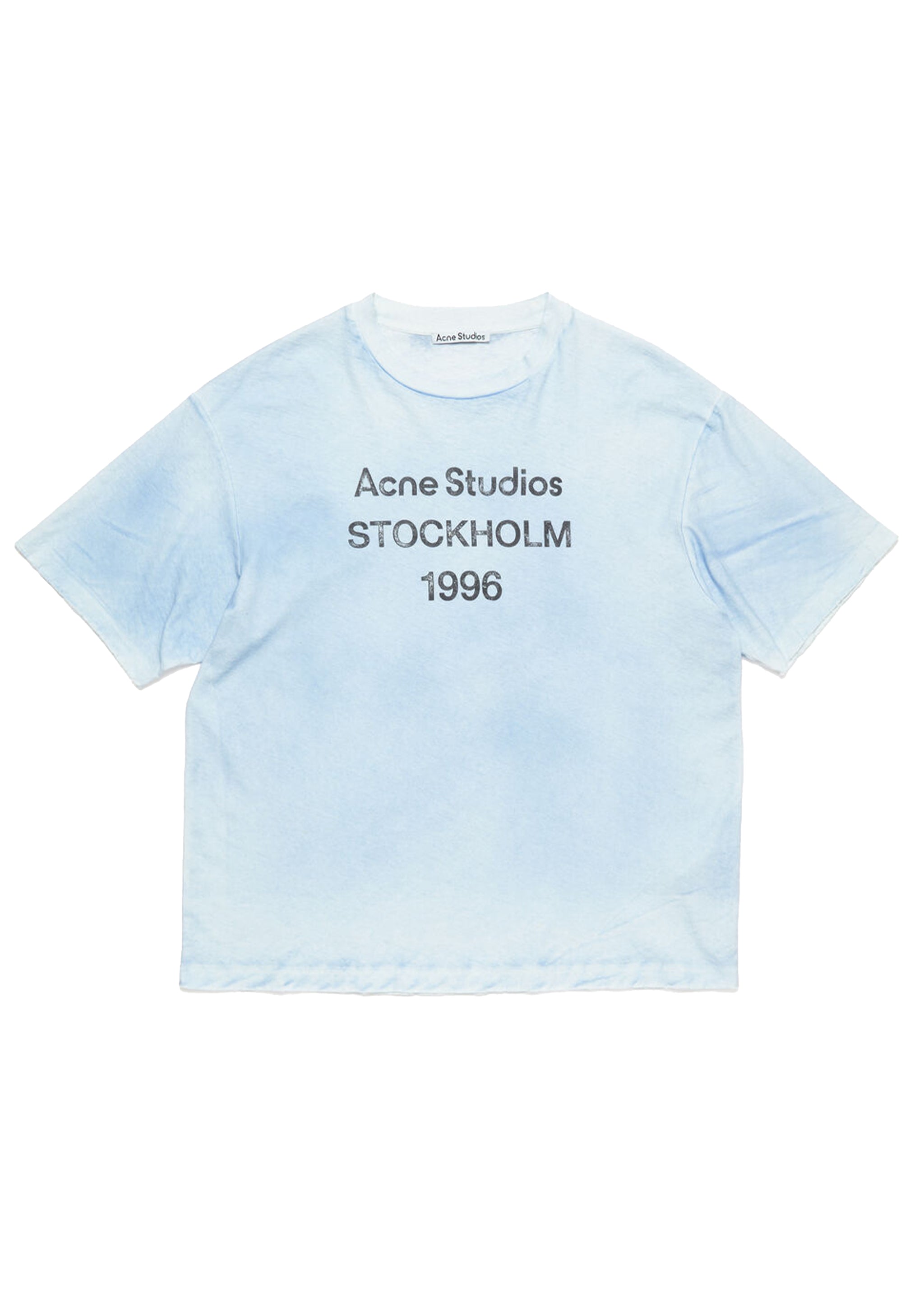 Acne Studios Tシャツ stockholm 1996 blue Acne Studios - Relaxed Fit Logo T-shirt in Deep Blue – Stoy