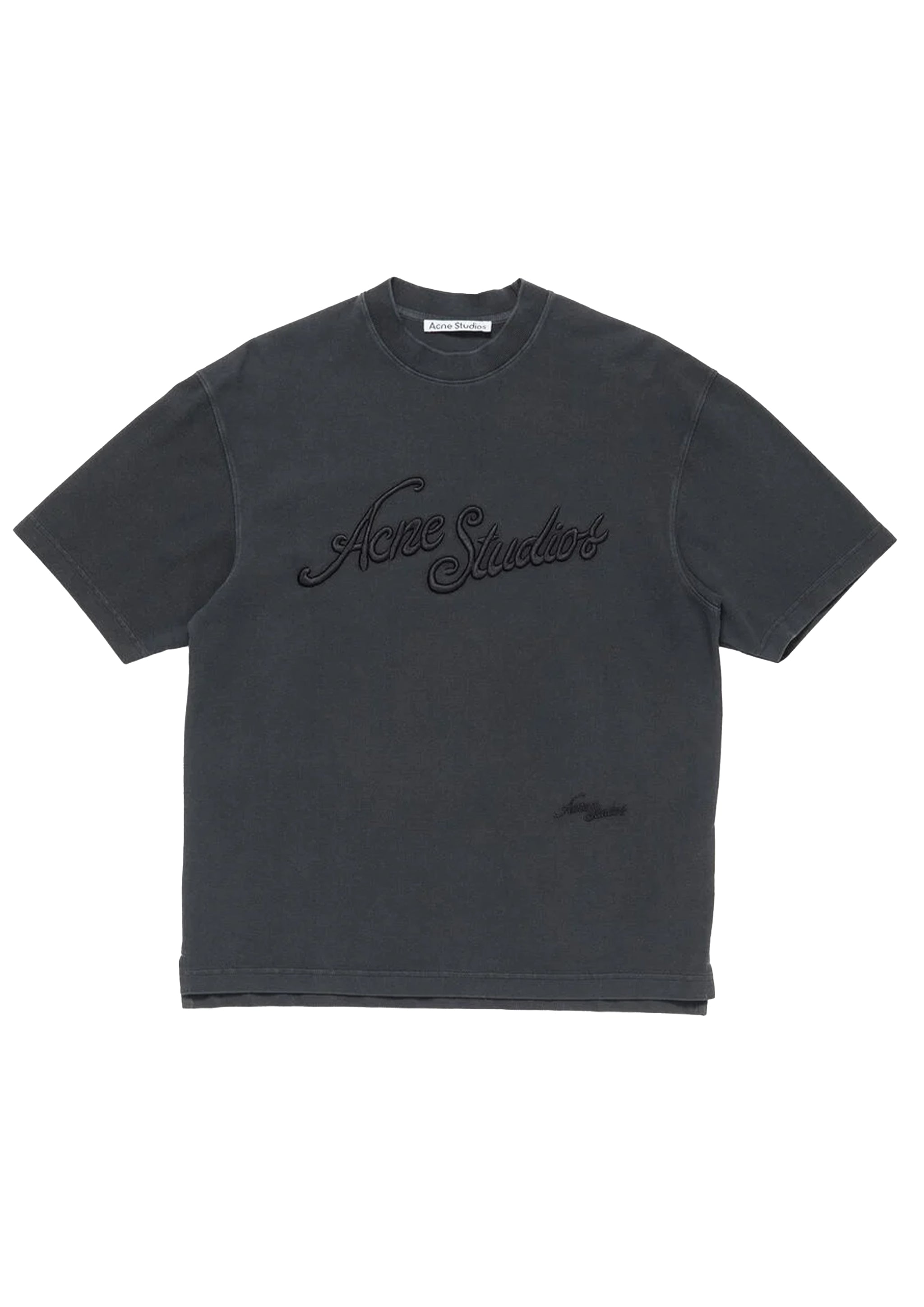 【関税込み】Acne Studios ブラック フェード Tシャツ Acne Studios - ロゴTシャツ - フィットデザイン - フェイデッド