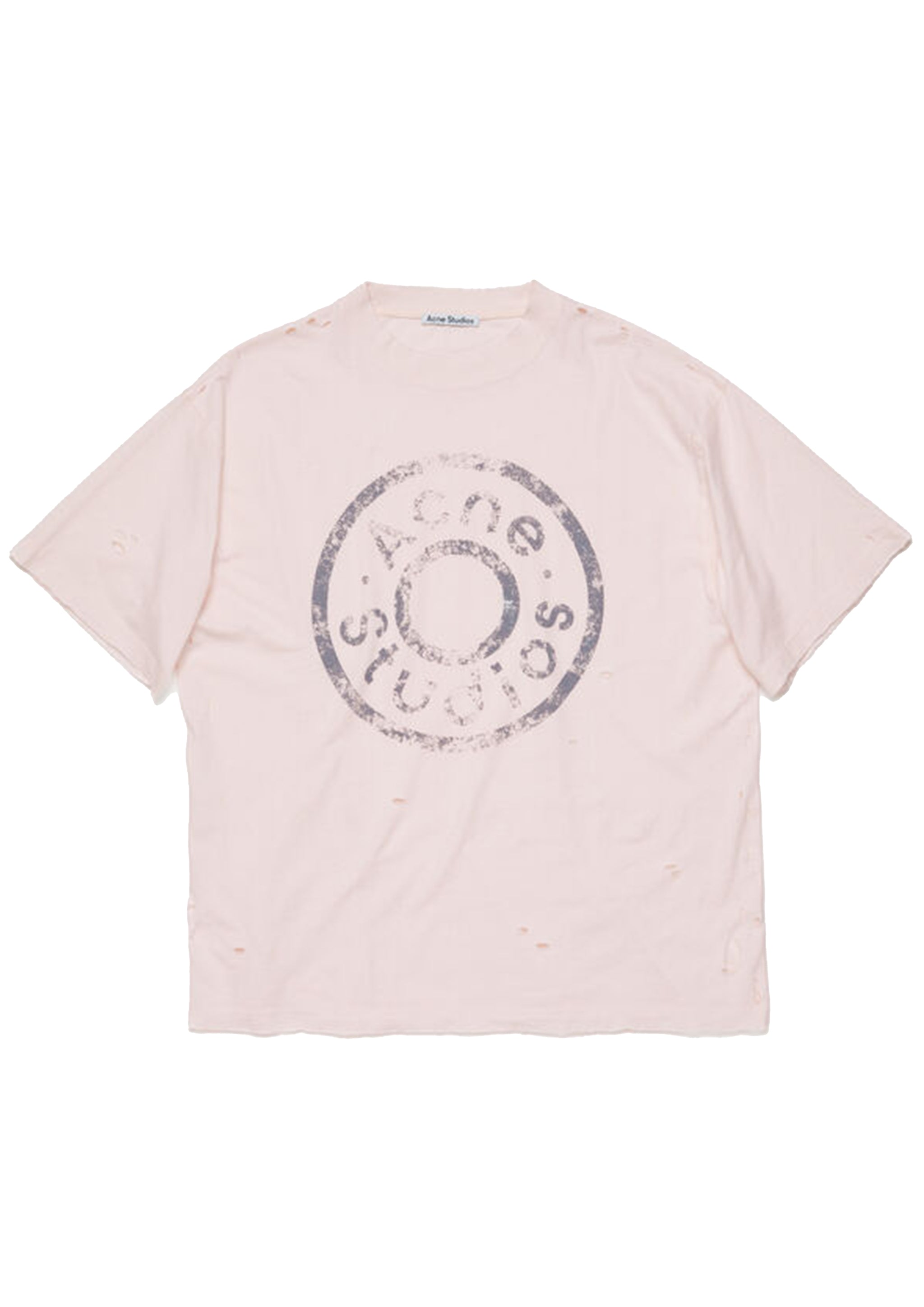 ACNE STUDIOS - LOGO T-SHIRT RELAXED FIT FADED PINK – SOLAR MTP
