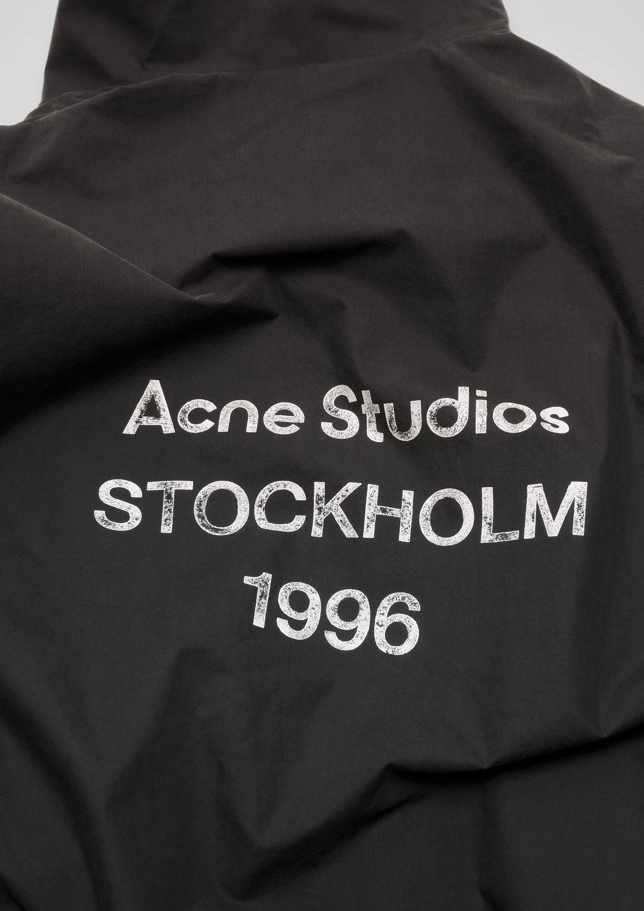 ACNE STUDIOS - LOGO ZIPPER JACKET BLACK – SOLAR MTP