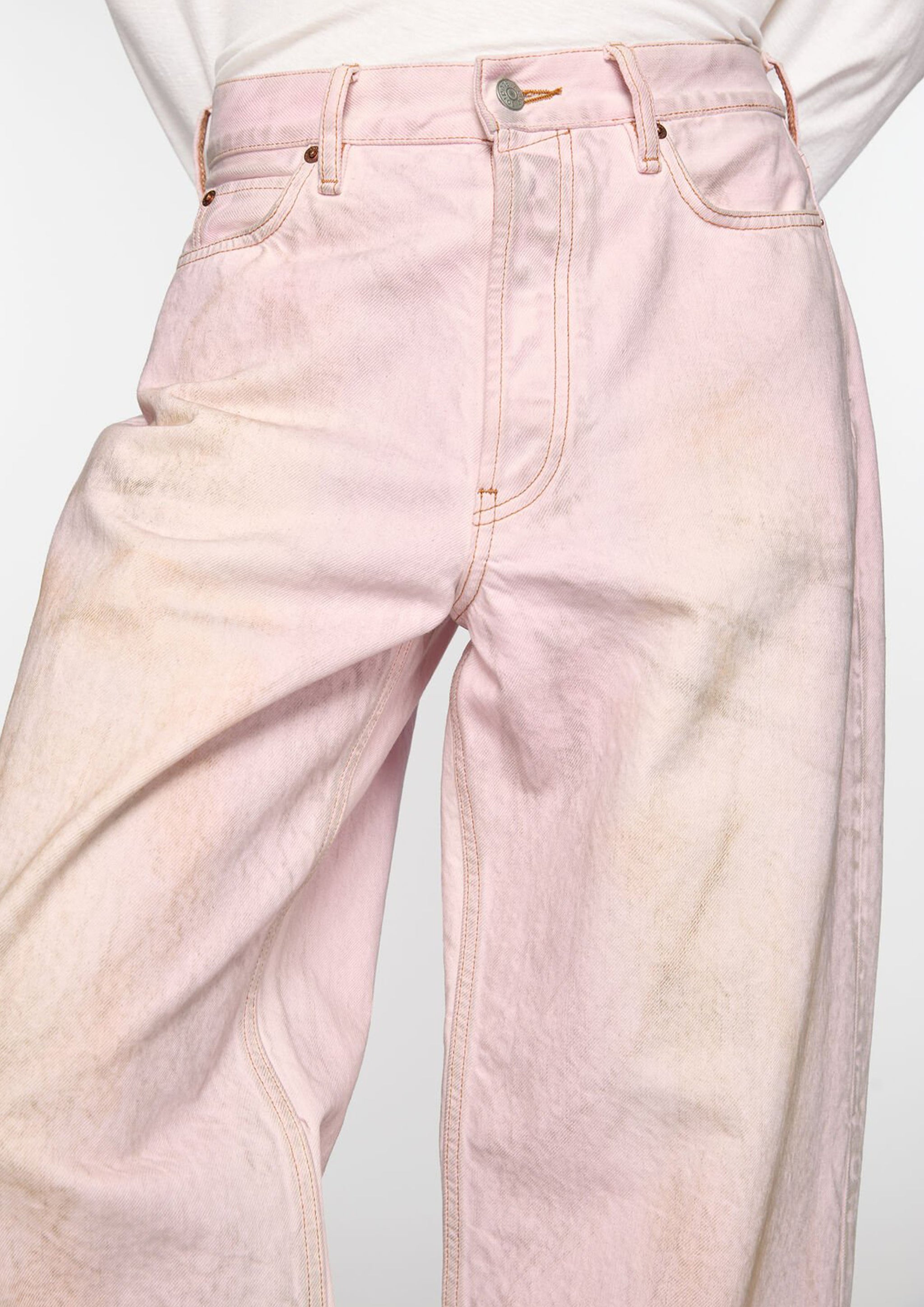 ACNE STUDIOS - LOOSE FIT JEANS - 1981 TRAFFIC PINK – SOLAR MTP