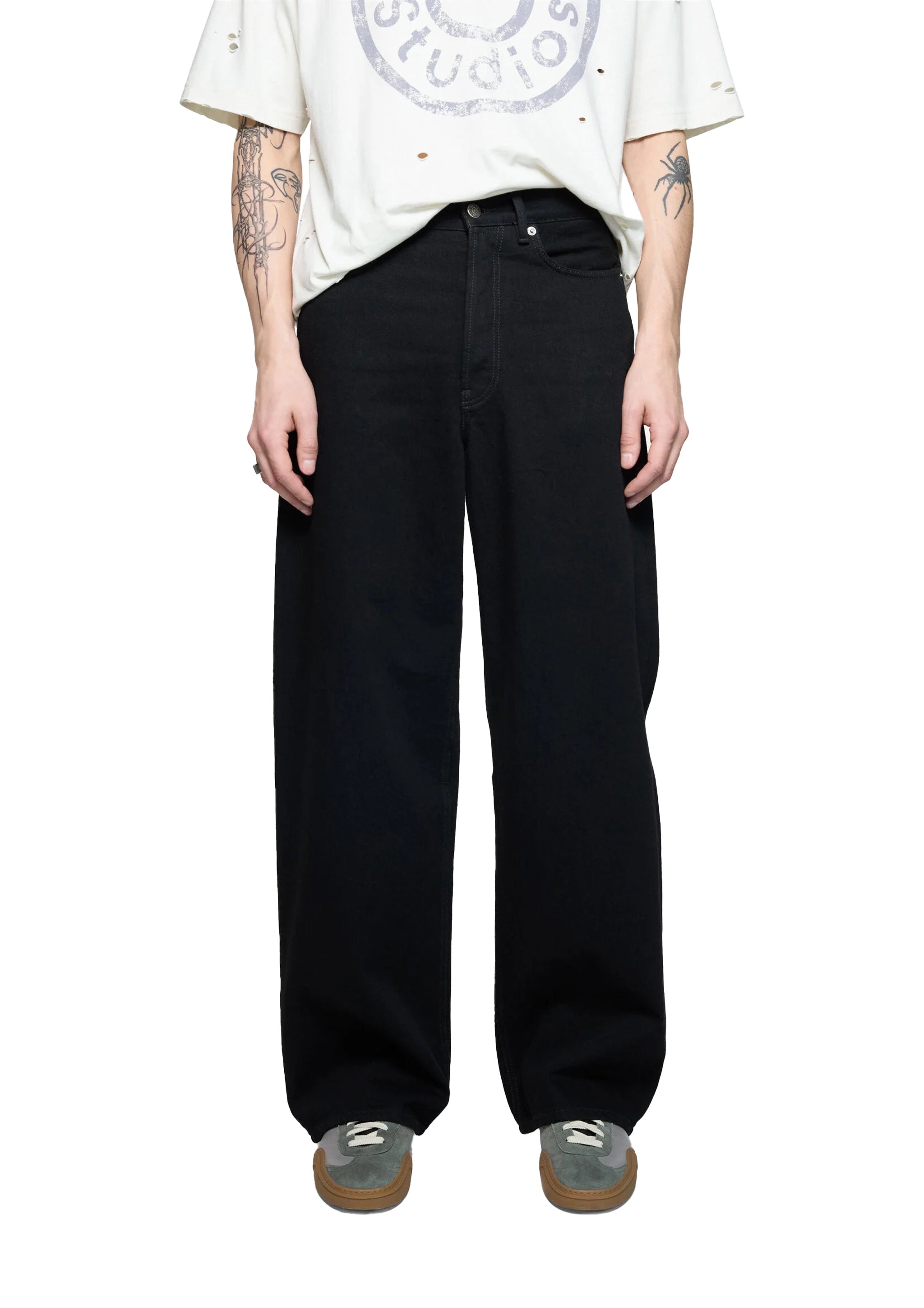 ACNE STUDIOS - LOOSE FIT JEANS - 1981 U VINTAGE BLACK – SOLAR MTP