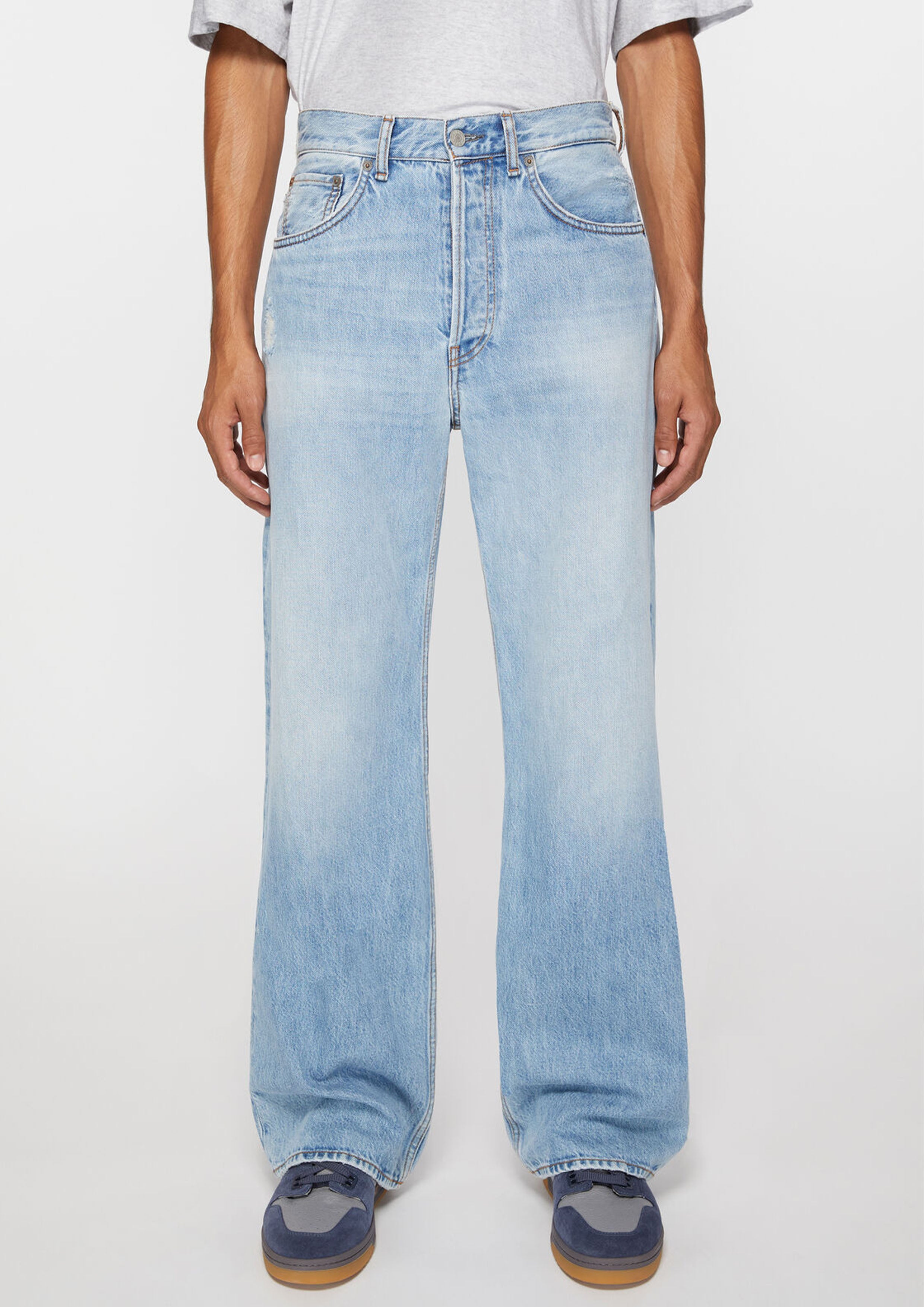 ACNE STUDIOS - LOOSE FIT JEANS - 2021M LIGHT BLUE VINTAGE – SOLAR MTP