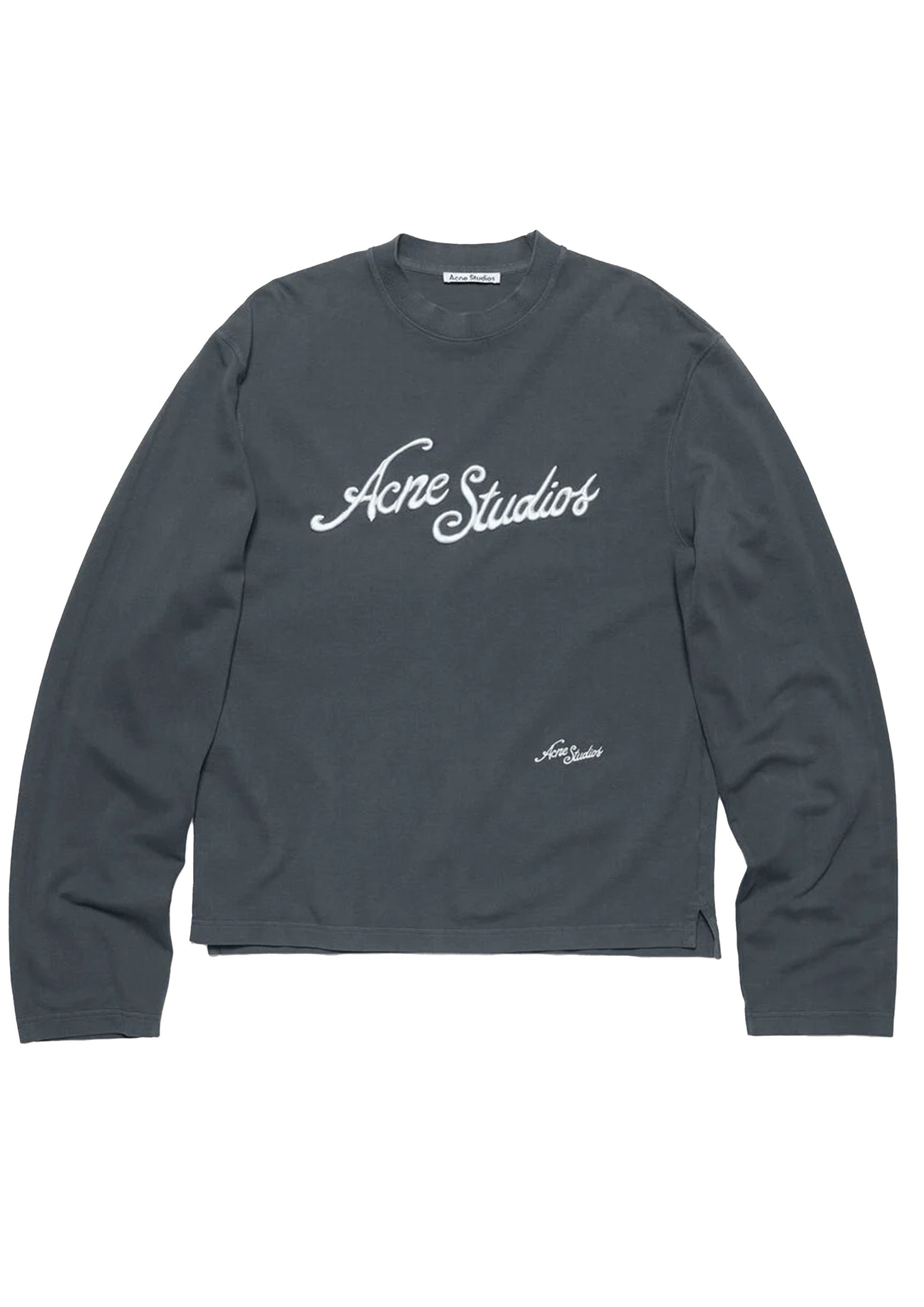ACNE STUDIOS - T-SHIRT LOGO - RELAXED FIT FADED GREY – SOLAR MTP