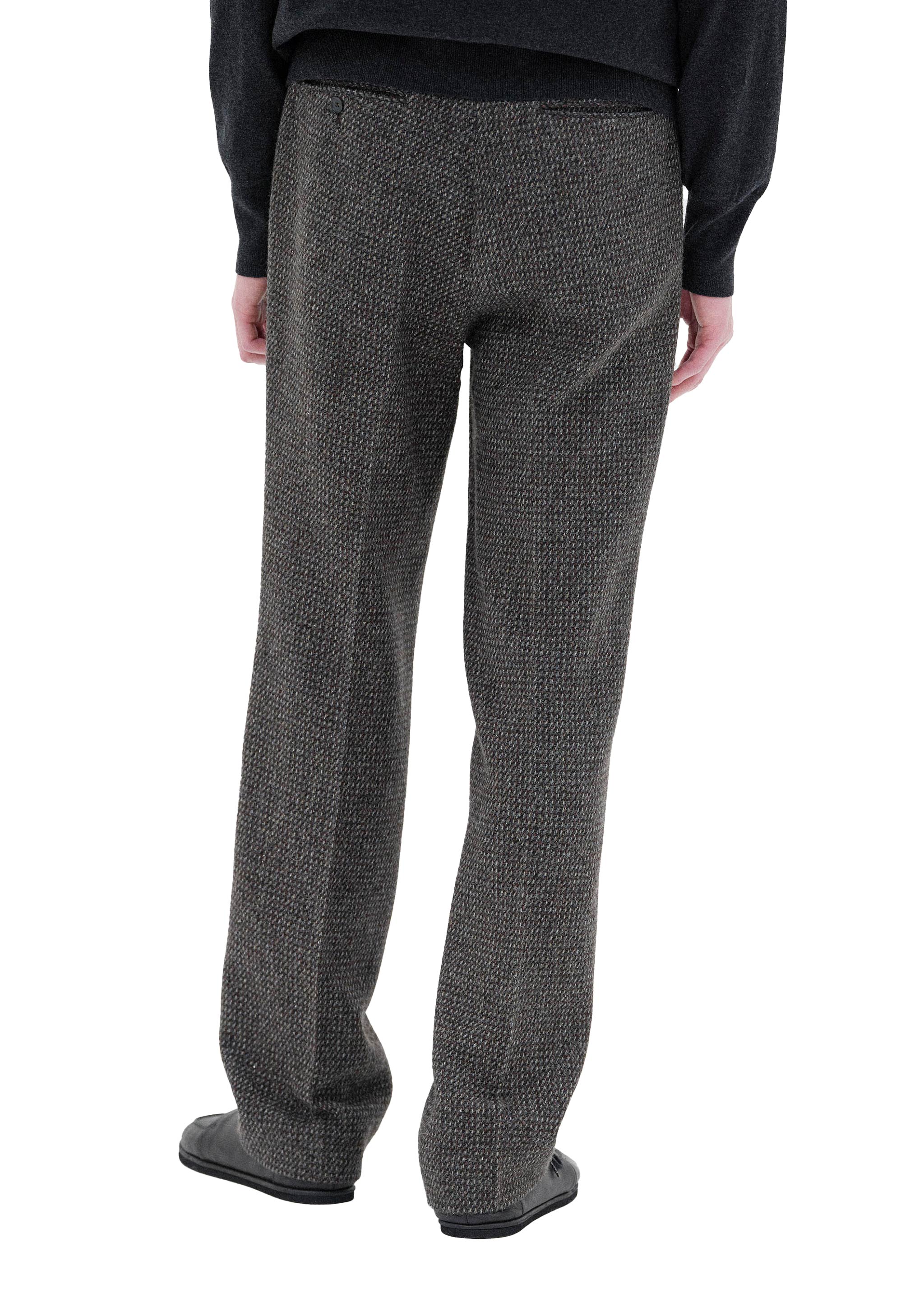 パンツ AURALEE ALPACA WOOL SILK TWEED SLACKS 5 AURALEE - ALPACA WOOL SILK TWEED SLACKS GRAY BROWN HAIRLINE