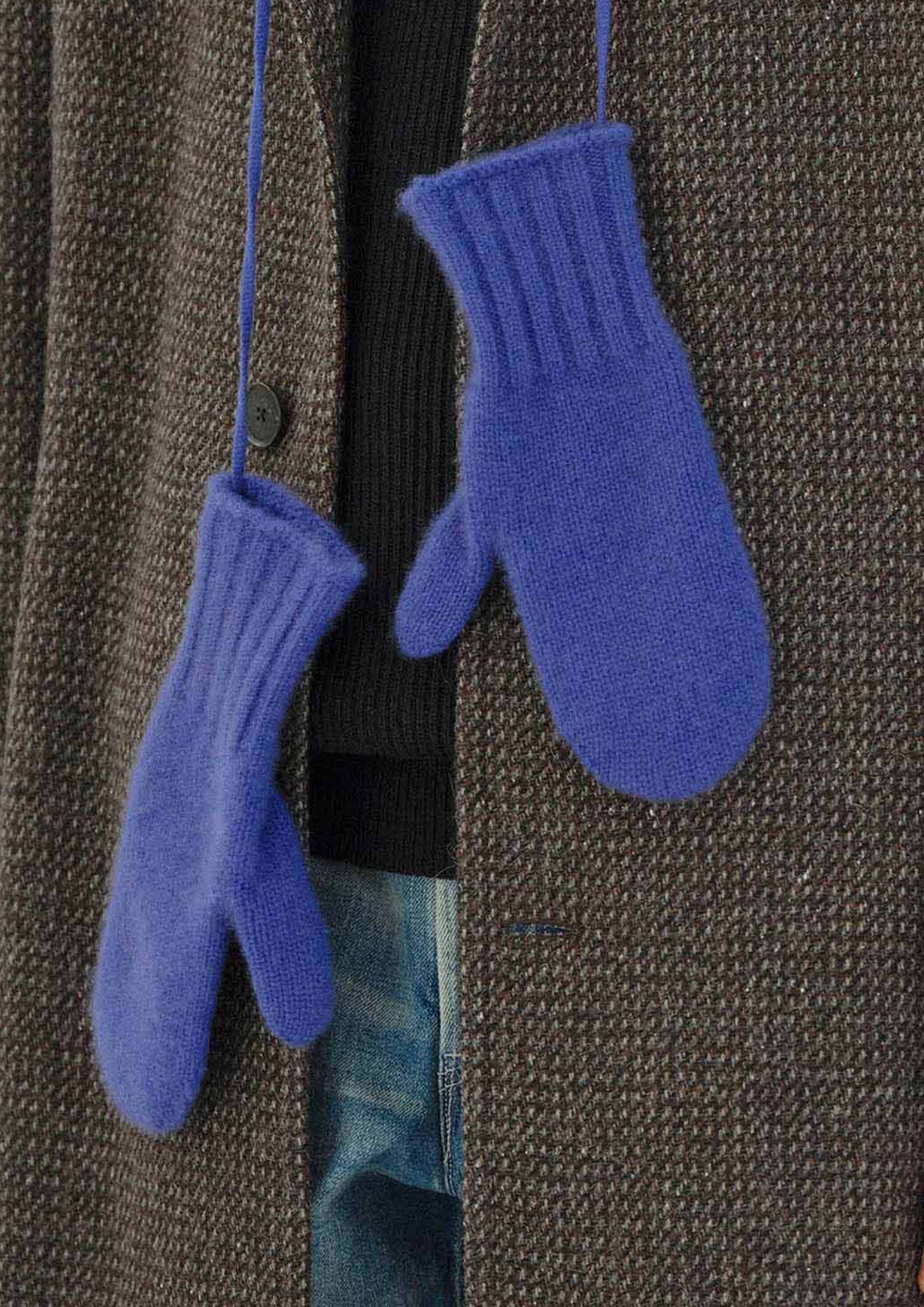 AURALEE - BABY CASHMERE KNIT MITTENS ROYAL BLUE – SOLAR MTP AURALEE - BABY CASHMERE KNIT MITTENS ROYAL BLUE – SOLAR MTP