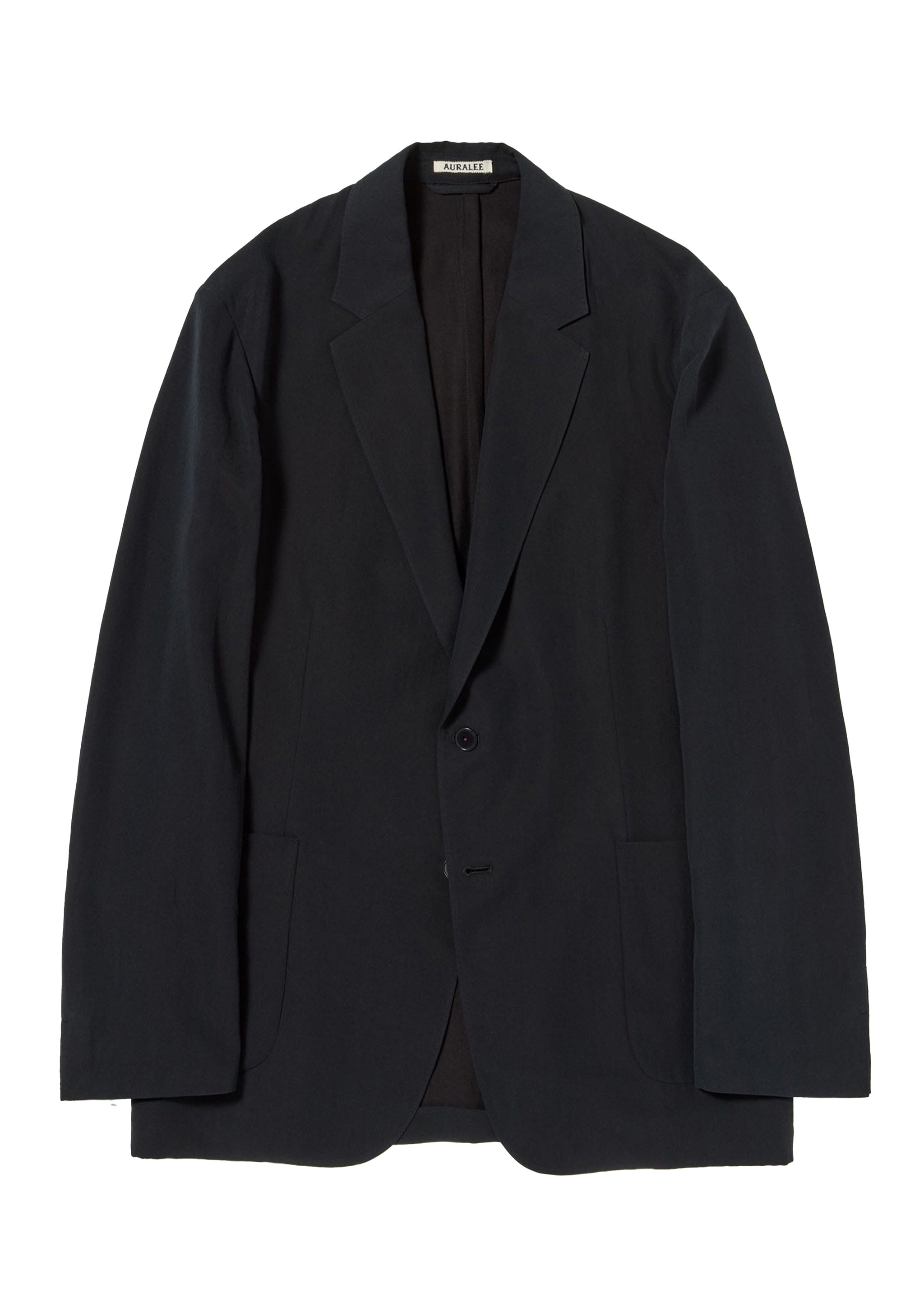 AURALEE - LIGHT COTTON WOOL VIYELLA JACKET BLACK – SOLAR MTP