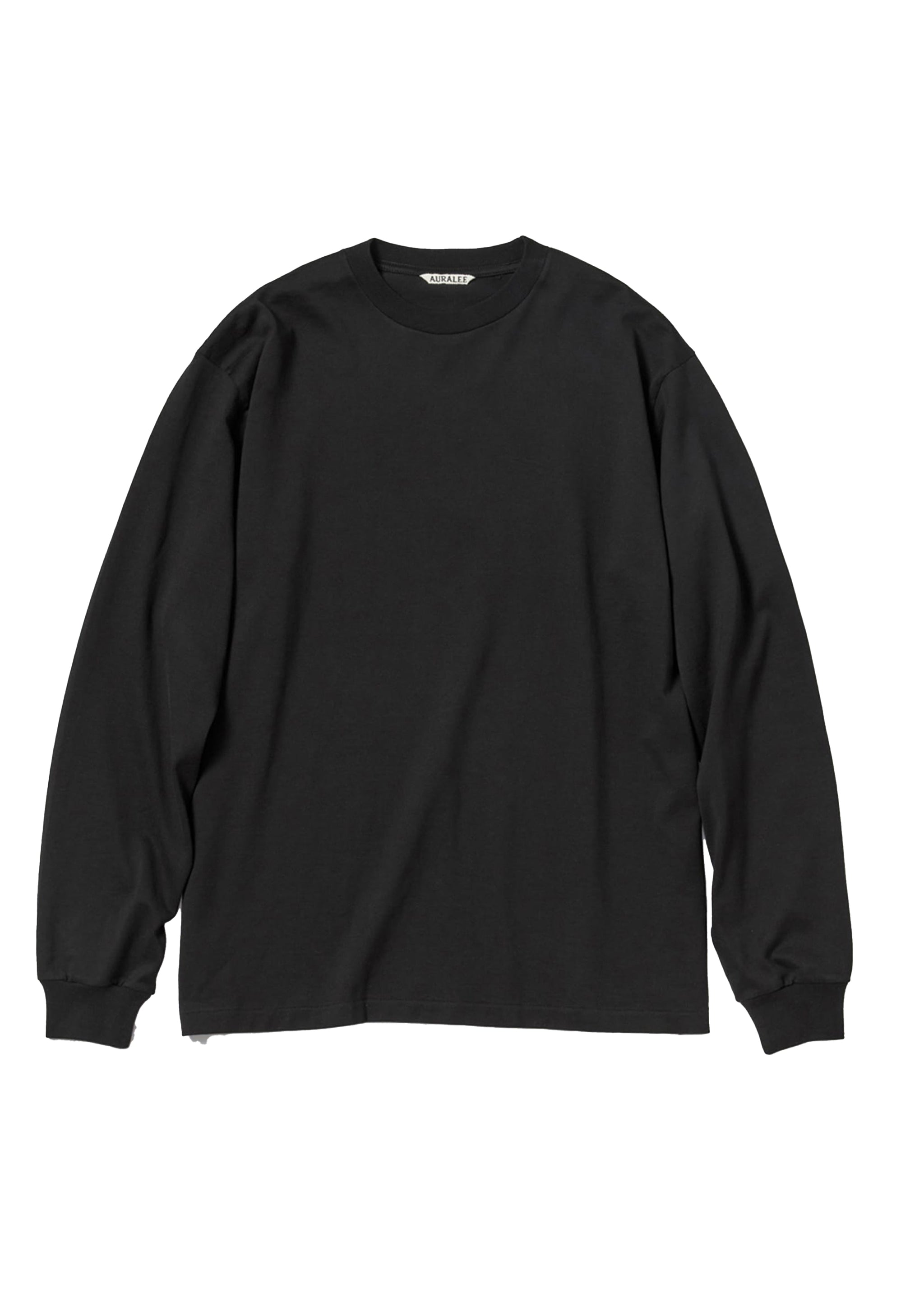 AURALEE - LUSTER PLAITING L/S TEE BLACK – SOLAR MTP