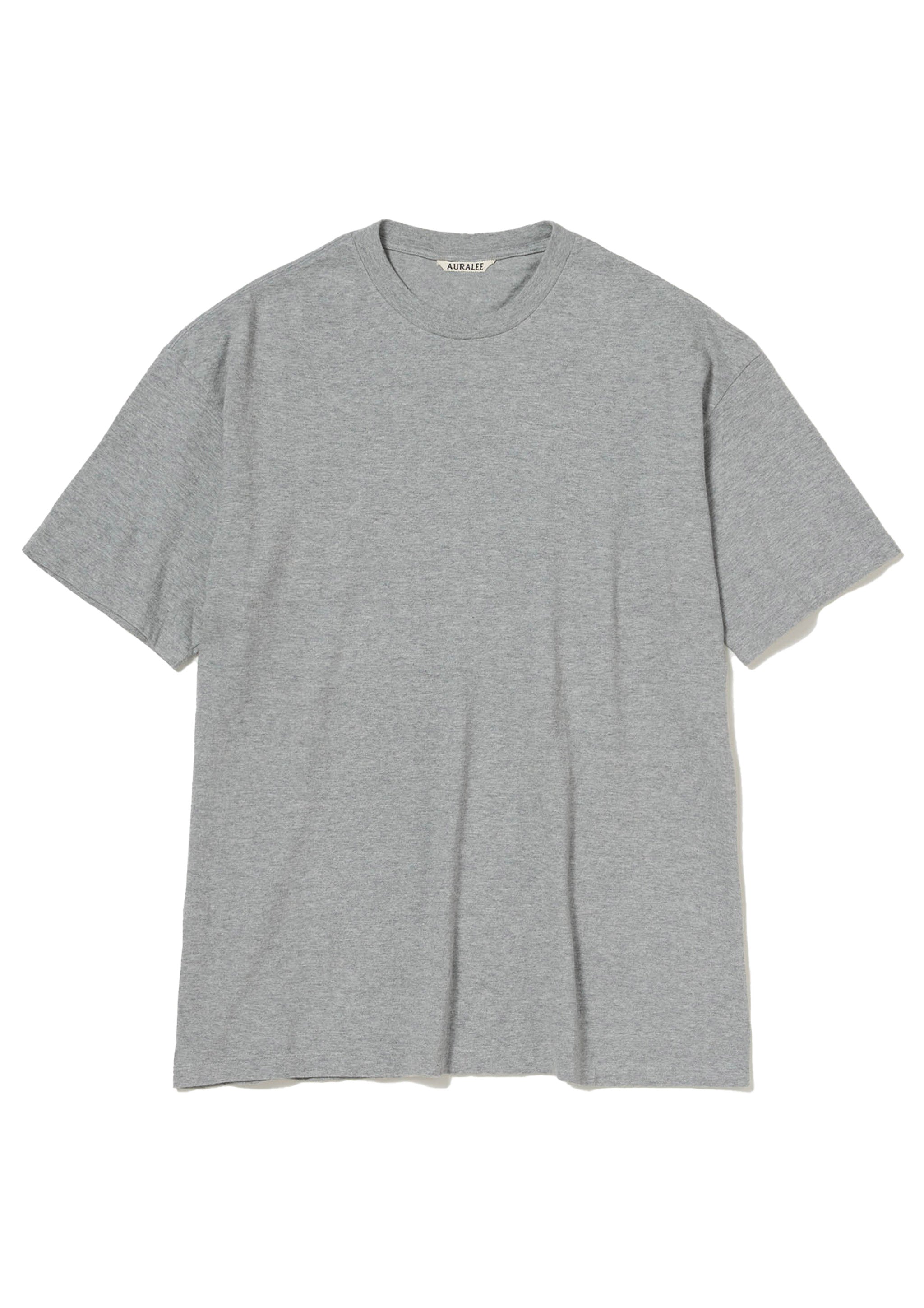 AURALEE - SEAMLESS CREW NECK TEE TOP GRAY – SOLAR MTP