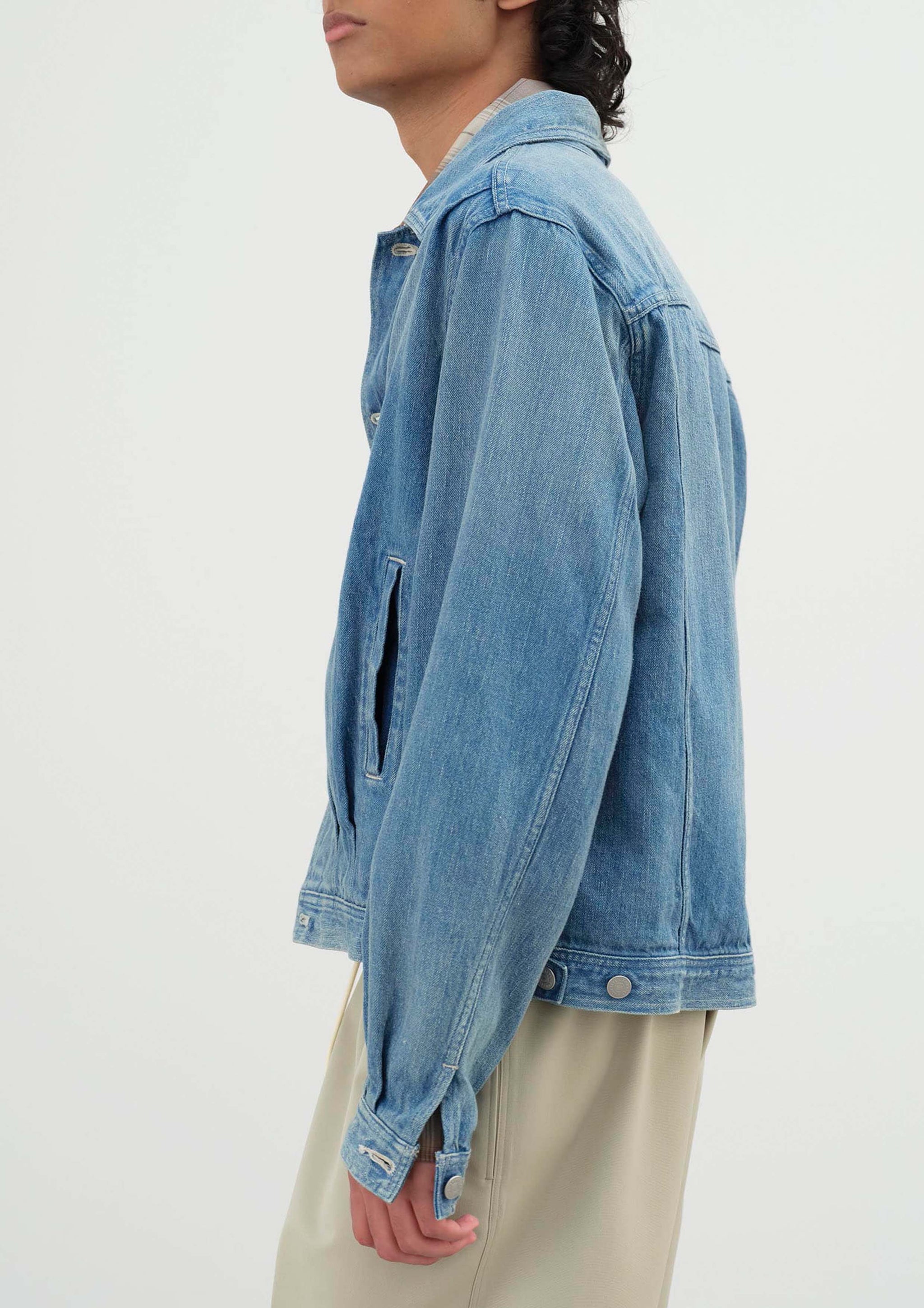 ジャケット・アウター AURALEE SELVEDGE FADED LIGHT DENIM Namu Shop - Auralee Selvedge Faded Light Denim Blouson