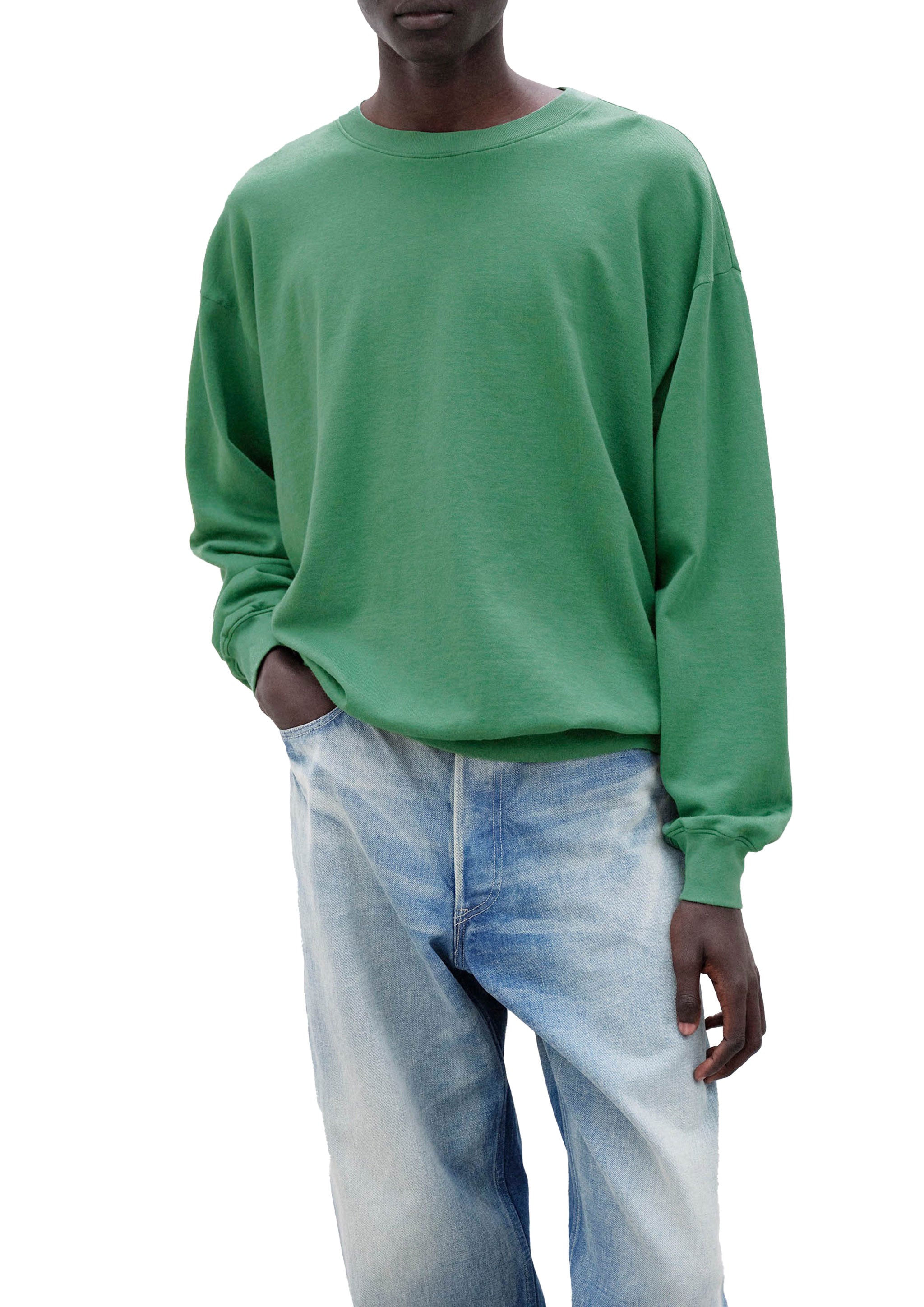 トップス AURALEE SUPER MILLED SWEAT PALE GREEN AURALEE SUPER MILLED SWEAT P/O A8AP01SM (mens)