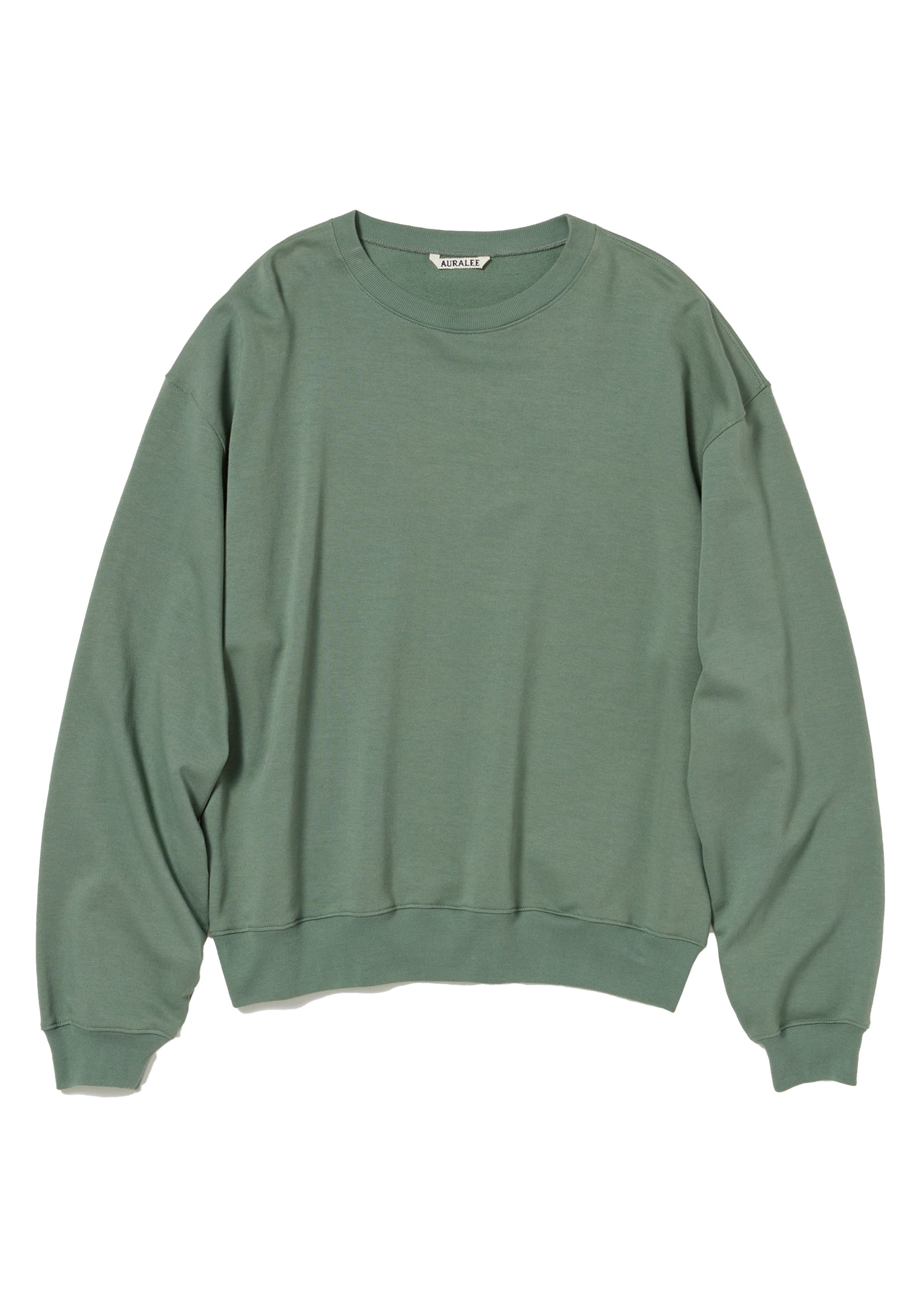AURALEE - SUPER HIGH GAUZE SWEAT P/O DUSTY GREEN – SOLAR MTP