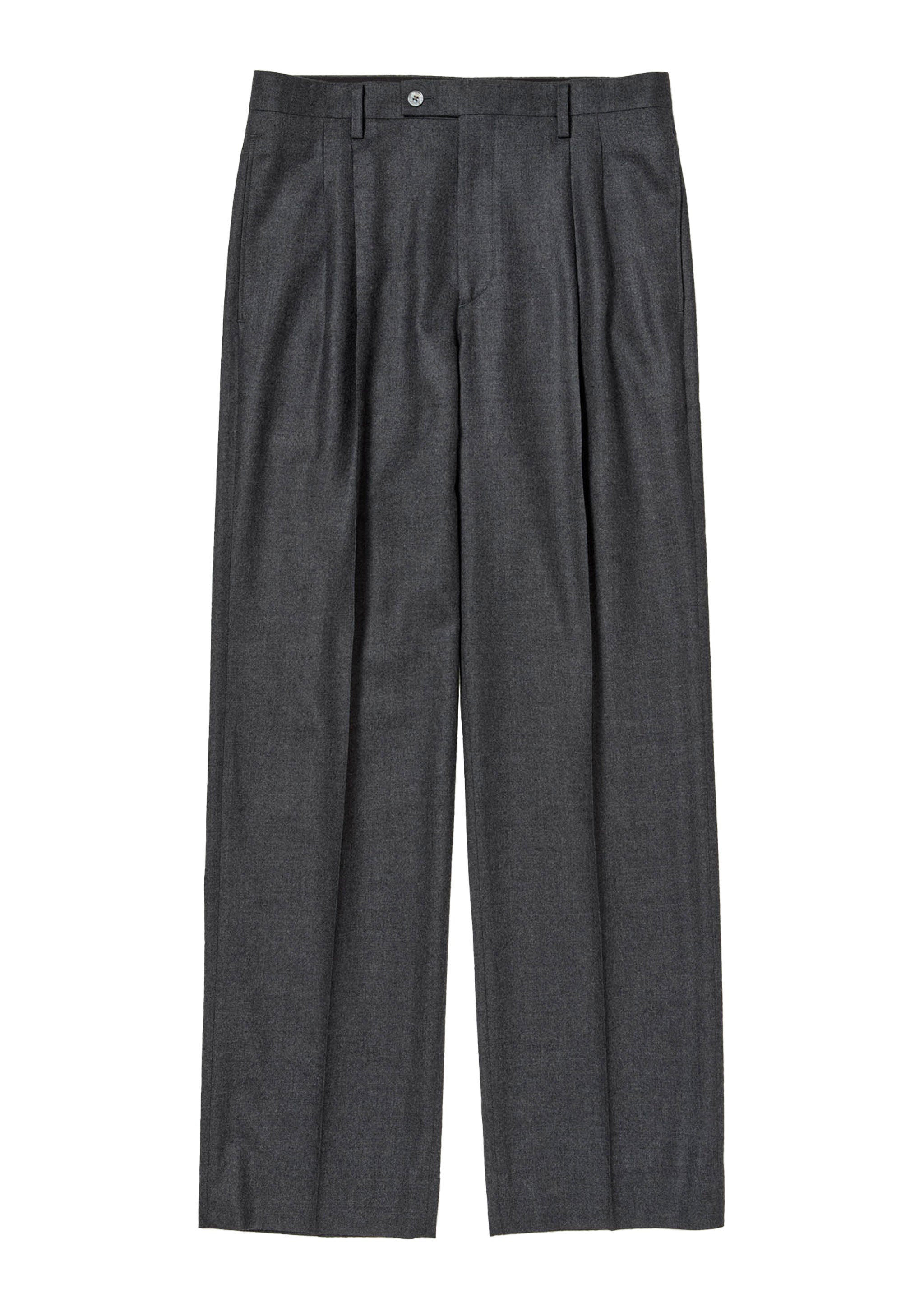 AURALEE - SUPER LIGHT WOOL TWO-TUCK SLACKS TOP CHARCOAL – SOLAR MTP