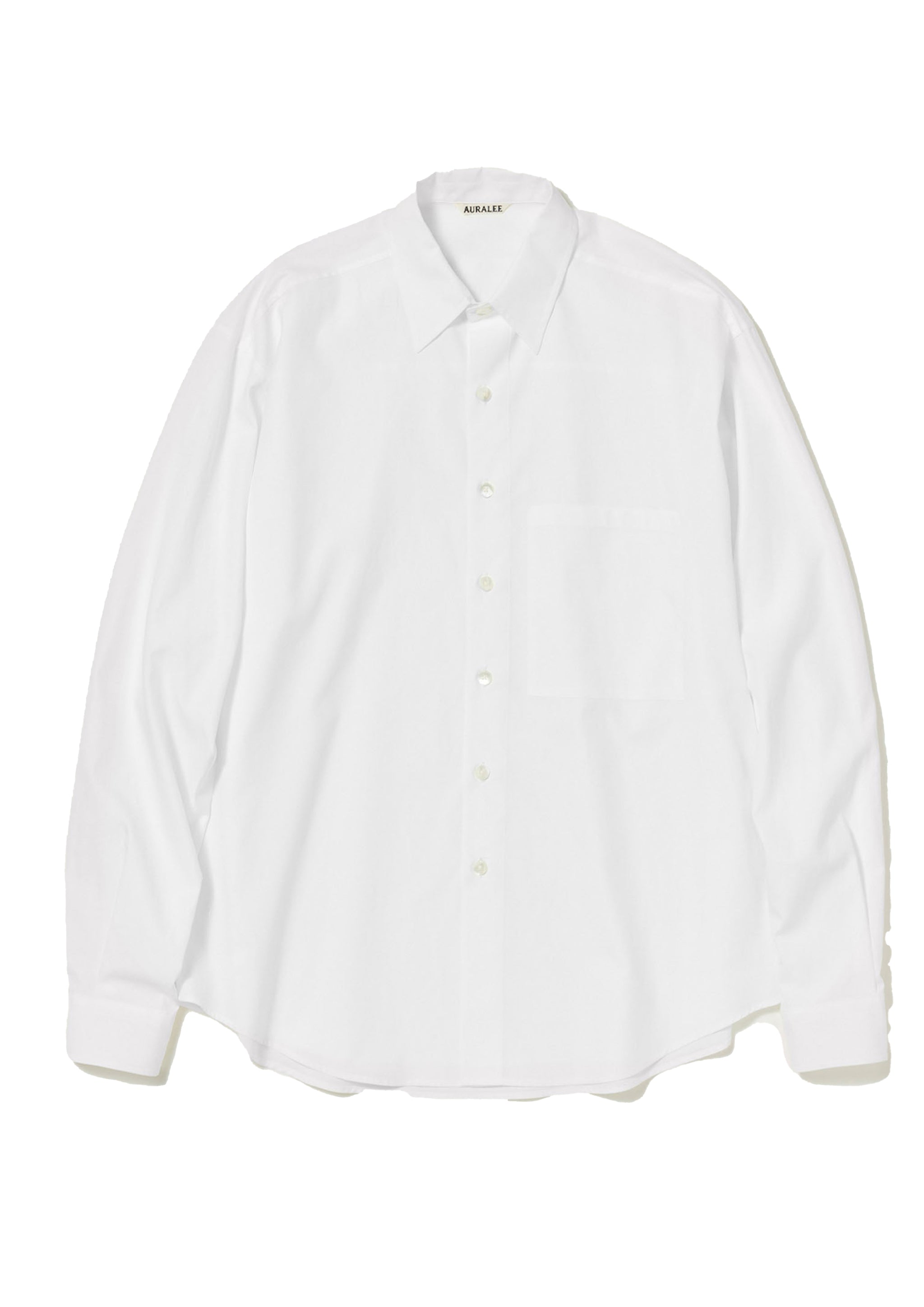 AURALEE - WASHED FINX TWILL BIG SHIRT WHITE – SOLAR MTP