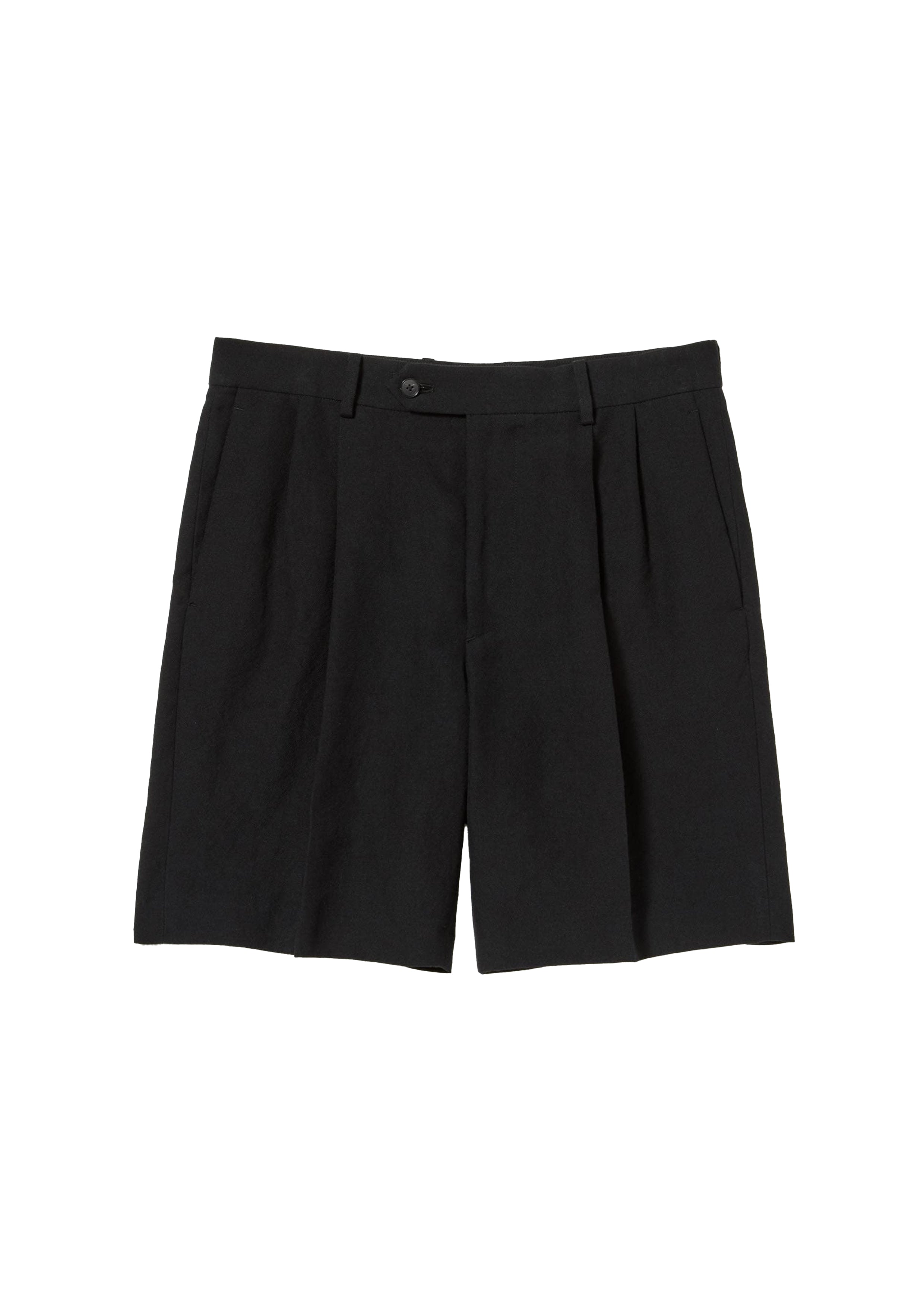 パンツ AURALEE WOOL COTTON LINEN SHORTS 4 AURALEE - WOOL COTTON LINEN OX SHORTS BLACK – SOLAR MTP