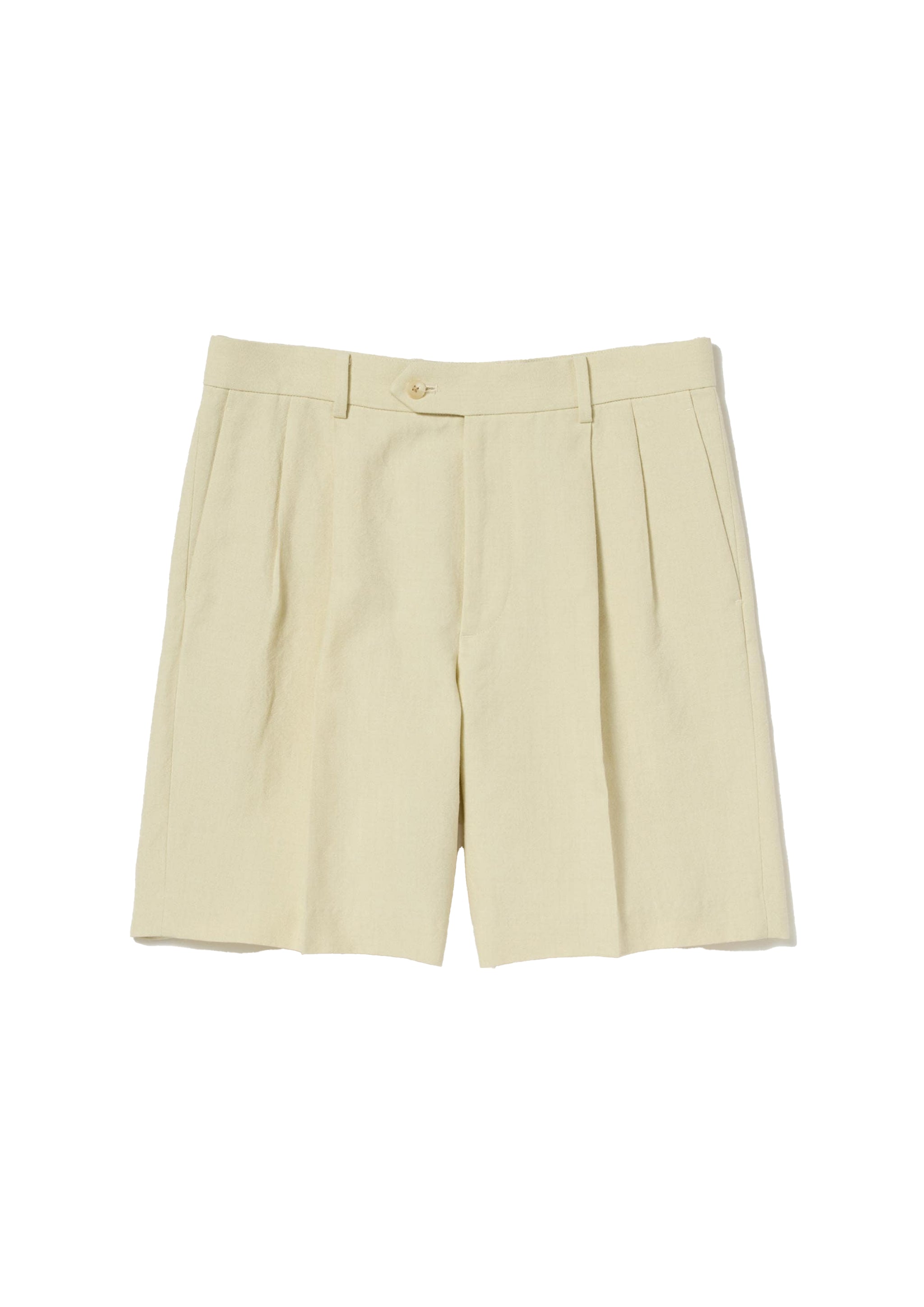 AURALEE - WOOL COTTON LINEN OX SHORTS OFF WHITE – SOLAR MTP
