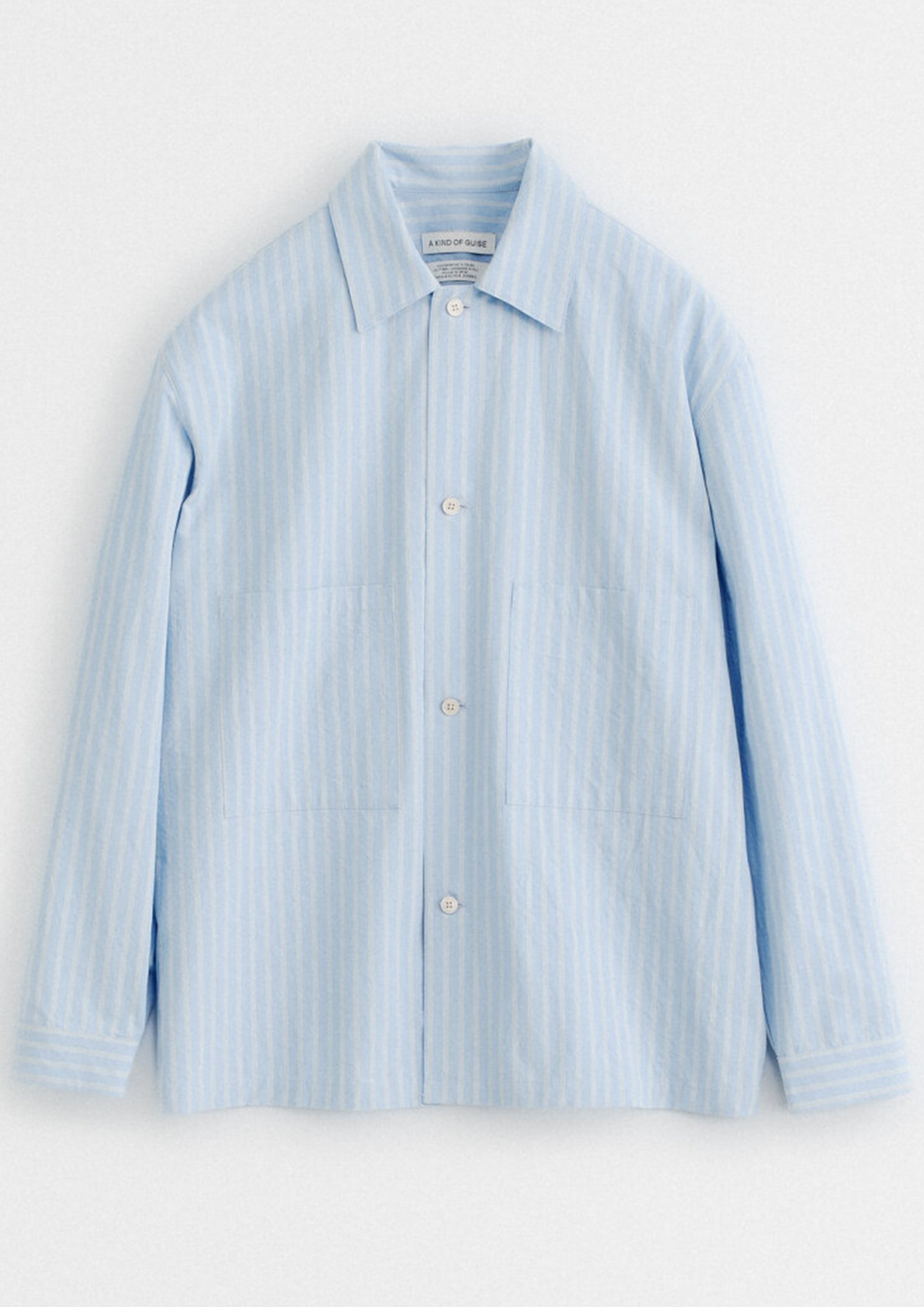CaleカルSTRIPE SHIRT JACKET A KIND OF GUISE - SAYAN SHIRT JACKET AQUATIC SAND STRIPES