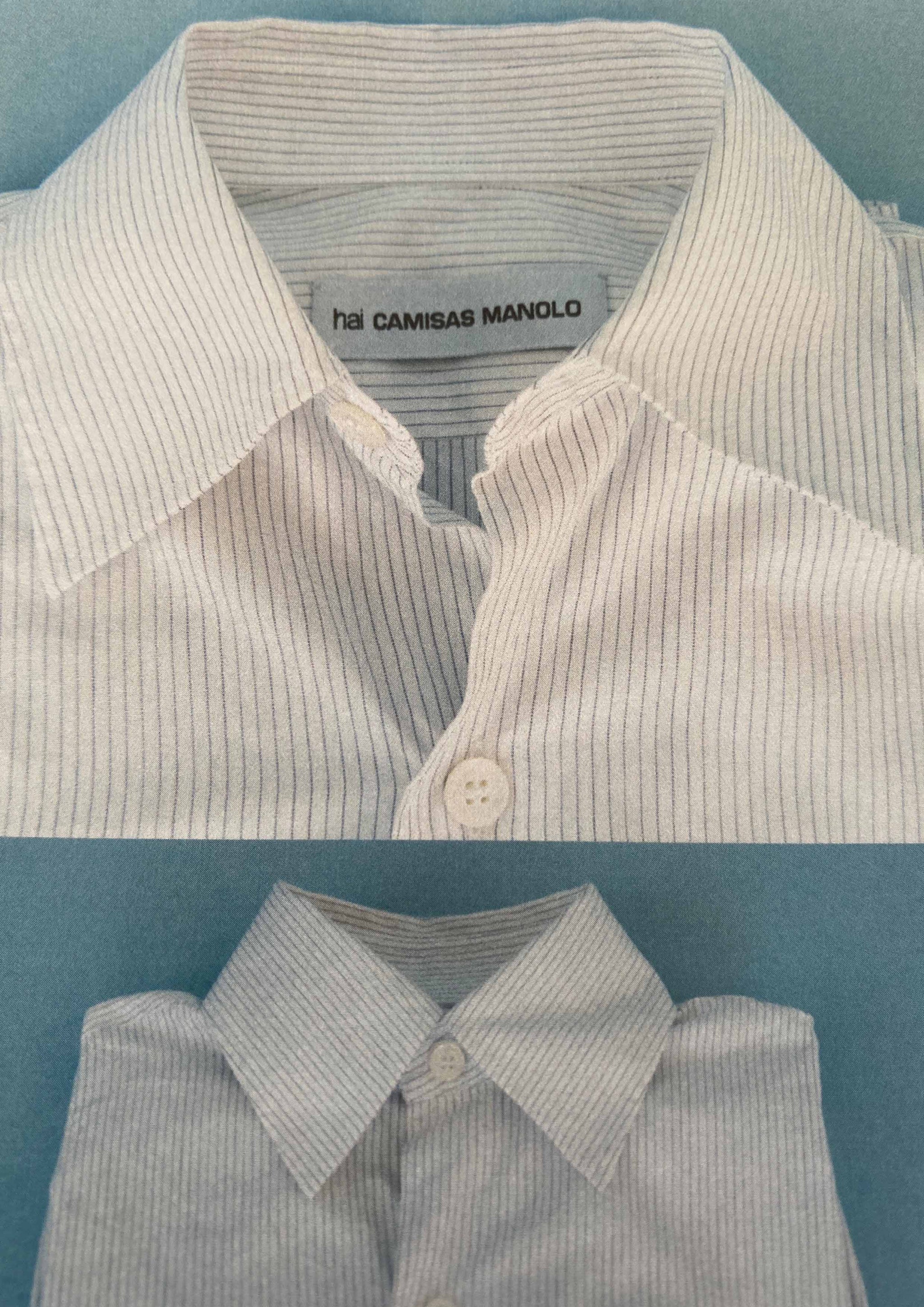 CAMISAS MANOLO x HAI - CAMISA SHIRT WHITE BLACK STRIPES