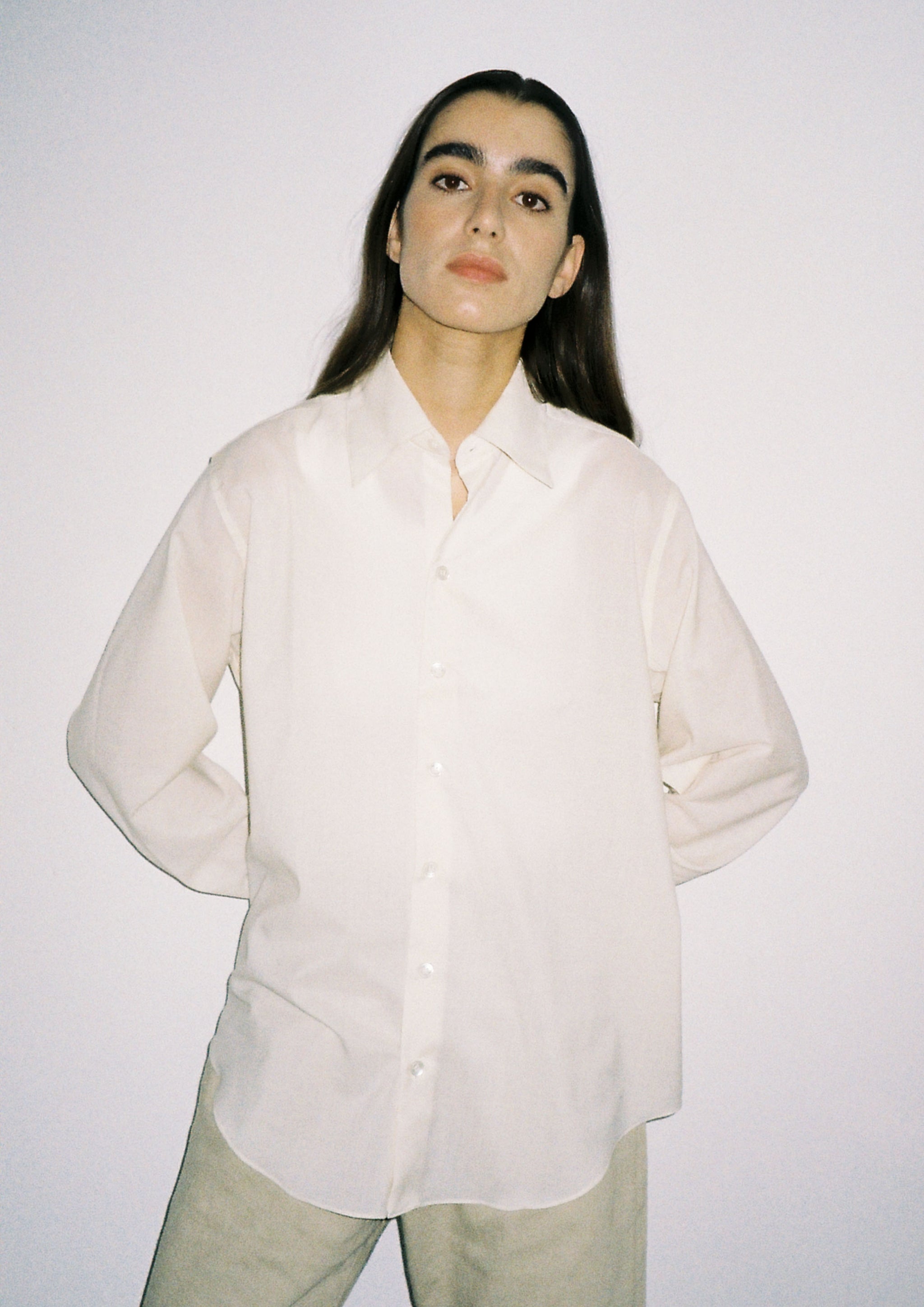 camisas manolo linen normal shirt 44 リネン CAMISAS MANOLO - IVORY NORMAL SHIRT – SOLAR MTP