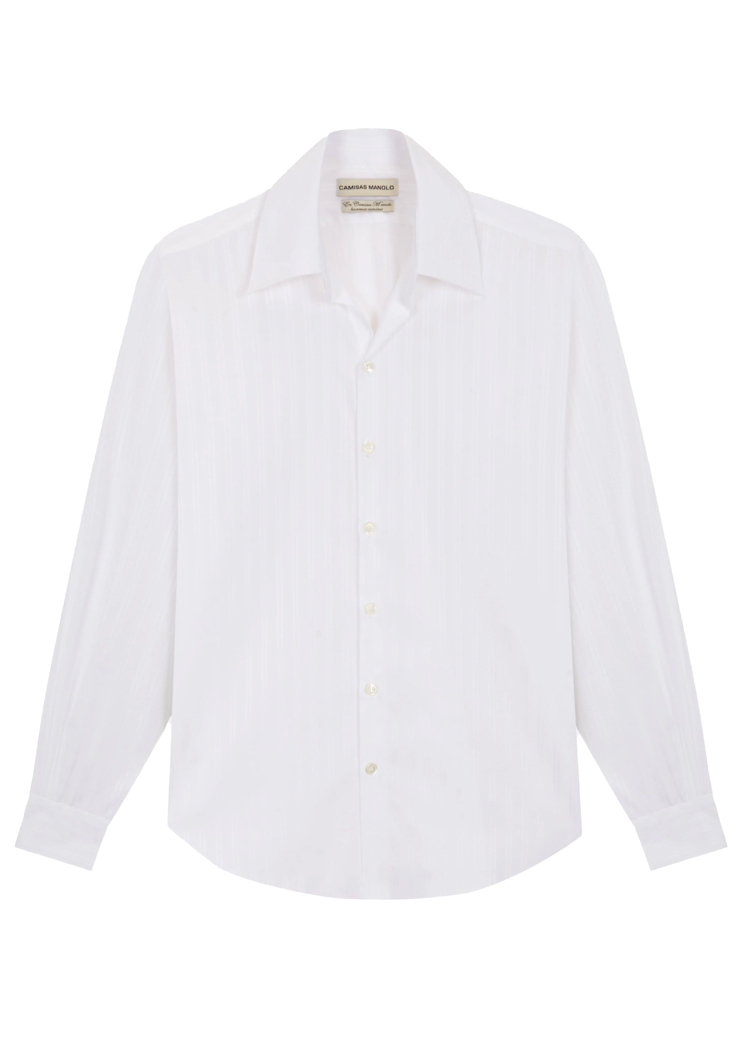 CAMISAS MANOLO - WHITE WHITE STRIPES NORMAL SHIRT – SOLAR MTP