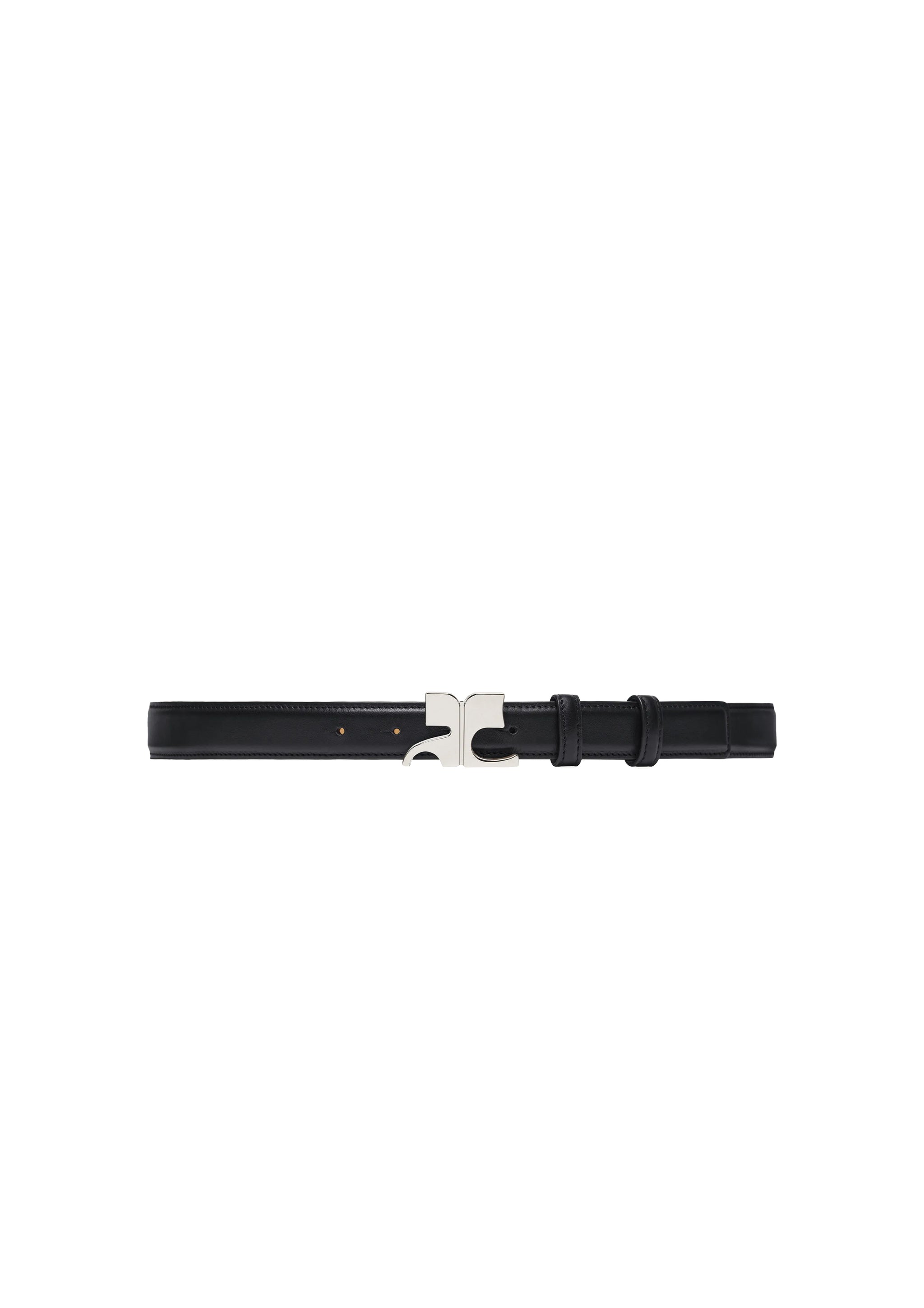 【関税込み】Ac Belt - Courreges - Leather - Black COURREGES - BELT AC LEATHER 25MM BLACK – SOLAR MTP