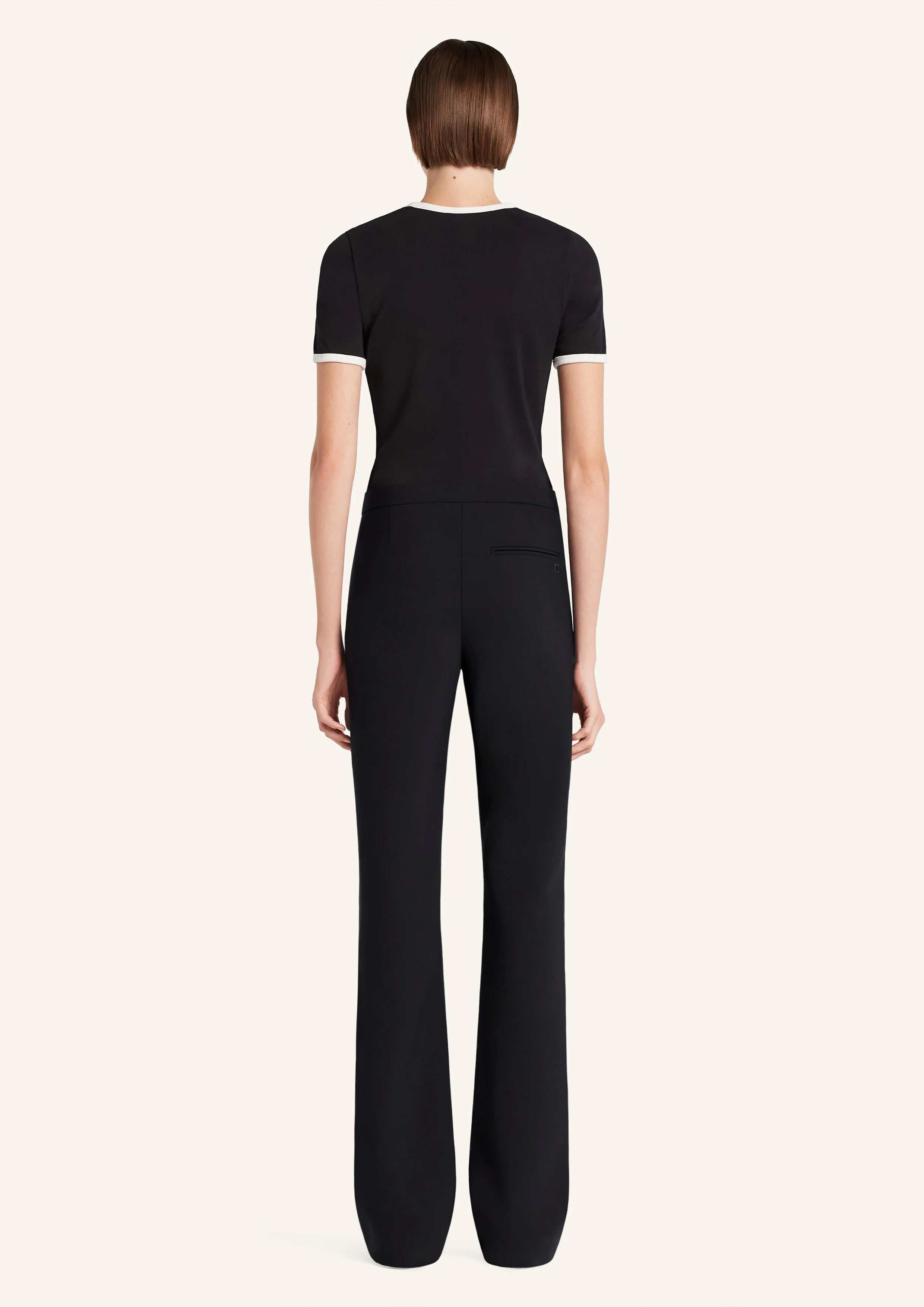 COURREGES - SIGNATURE CONTRAST T-SHIRT BLACK/HERITAGE WHITE