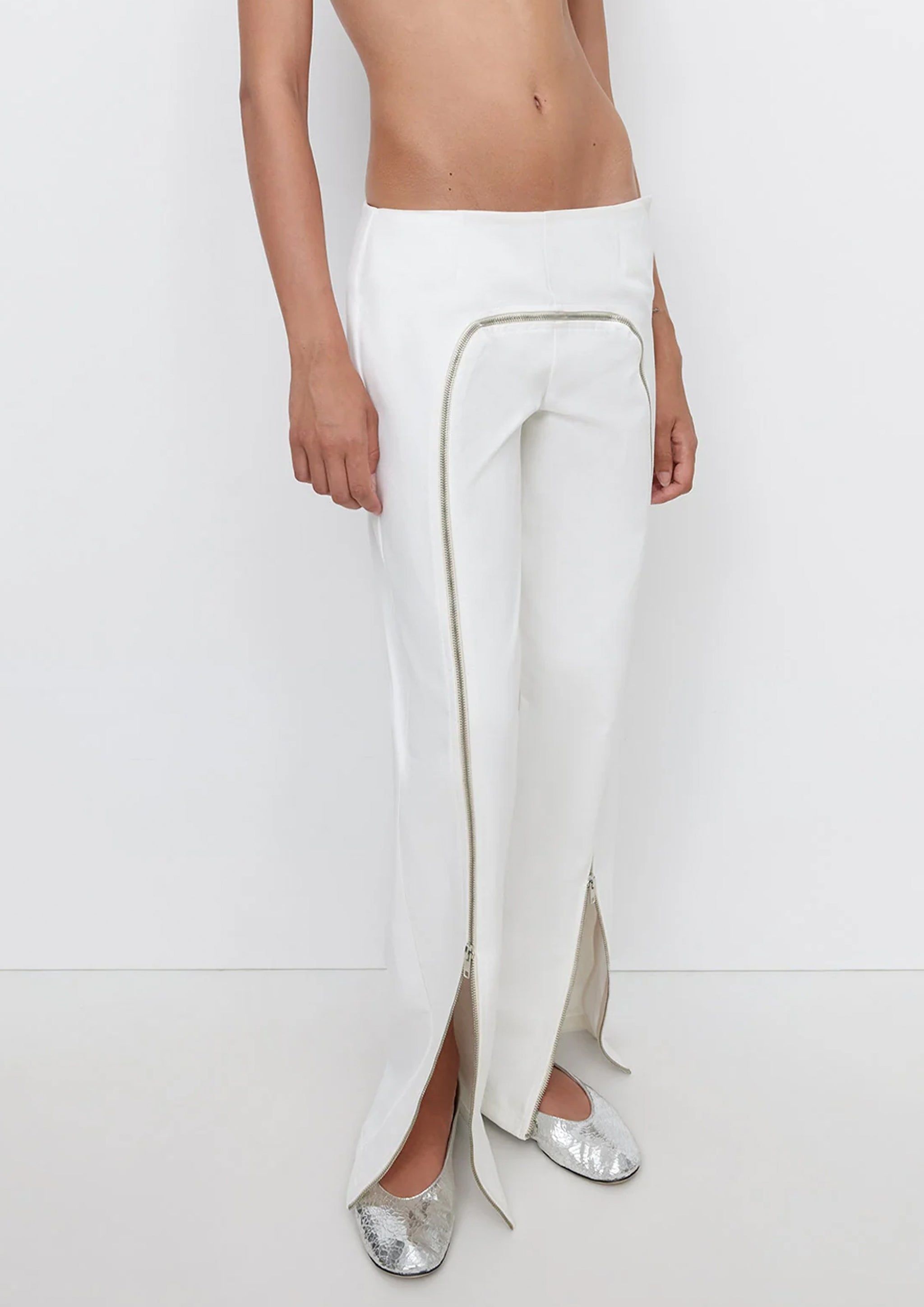 GIMAGUAS - ZIP TROUSERS OFF WHITE – SOLAR MTP