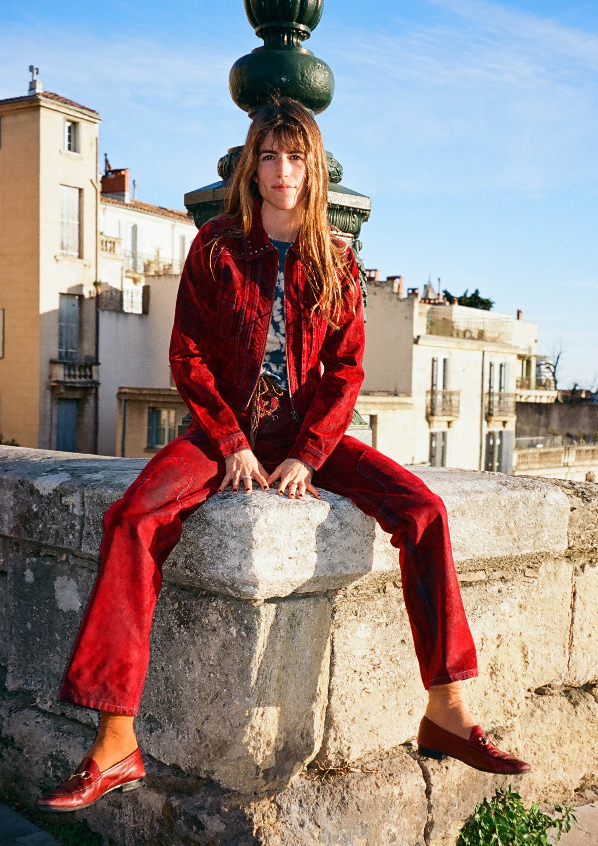 GUESS USA - GUSA LACE STRAIGHT DENIM PANT RED – SOLAR MTP
