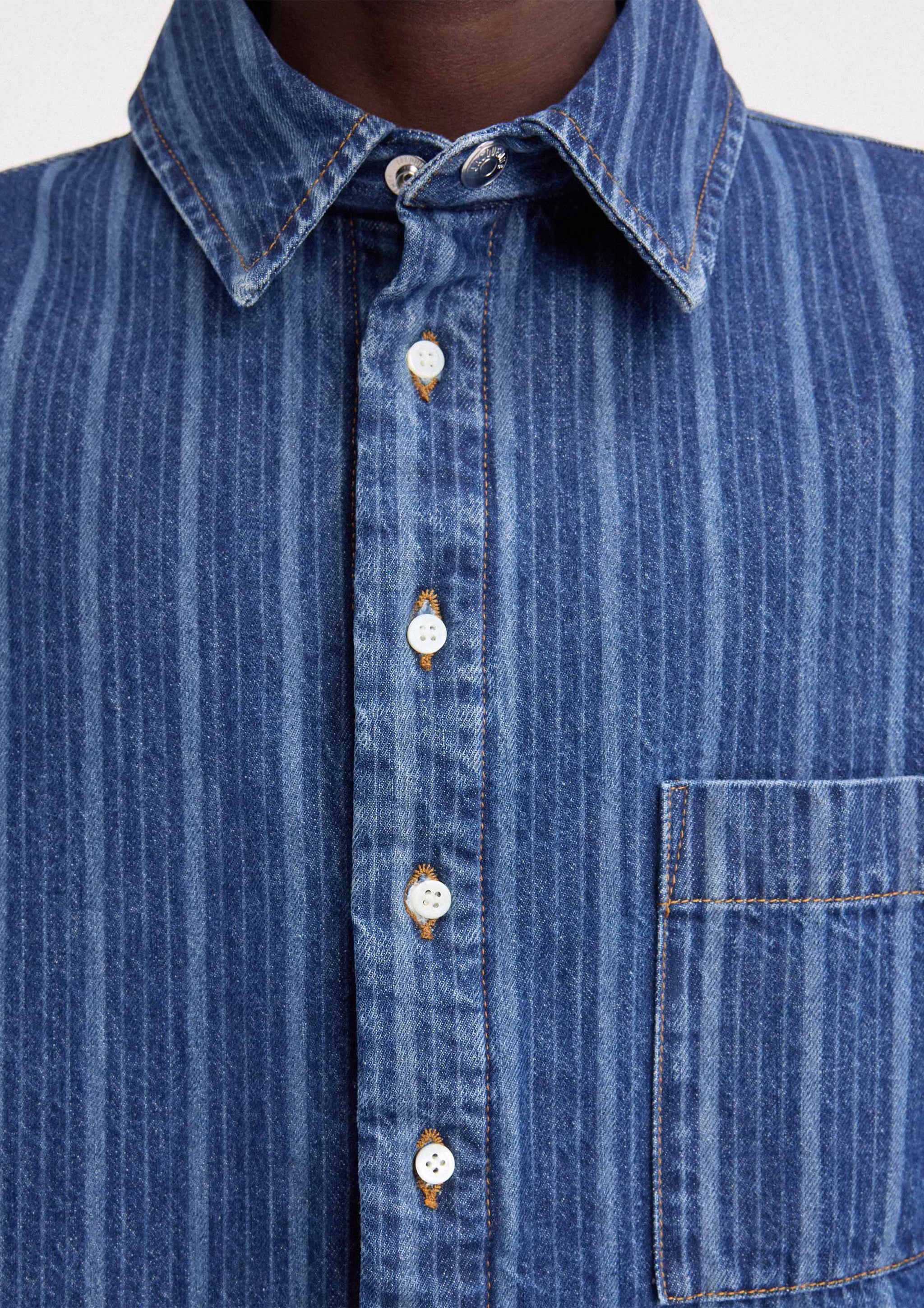 JACQUEMUS - LA CHEMISE BOULANGER PRINT BLUE STRIPE – SOLAR MTP