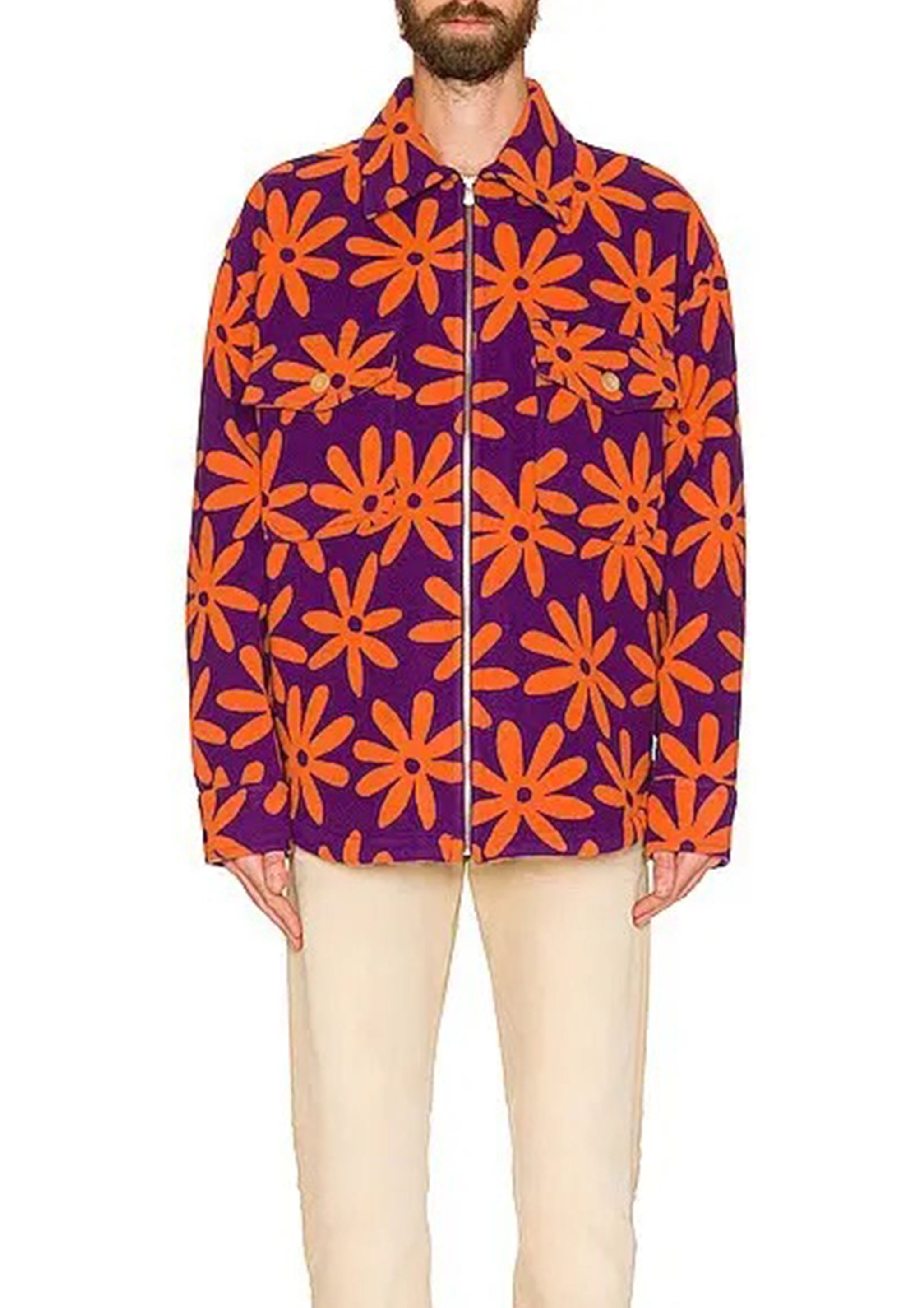 JACQUEMUS - LE BLOUSON MONTAGNE PRINT PURPLE FLOWERS – SOLAR MTP