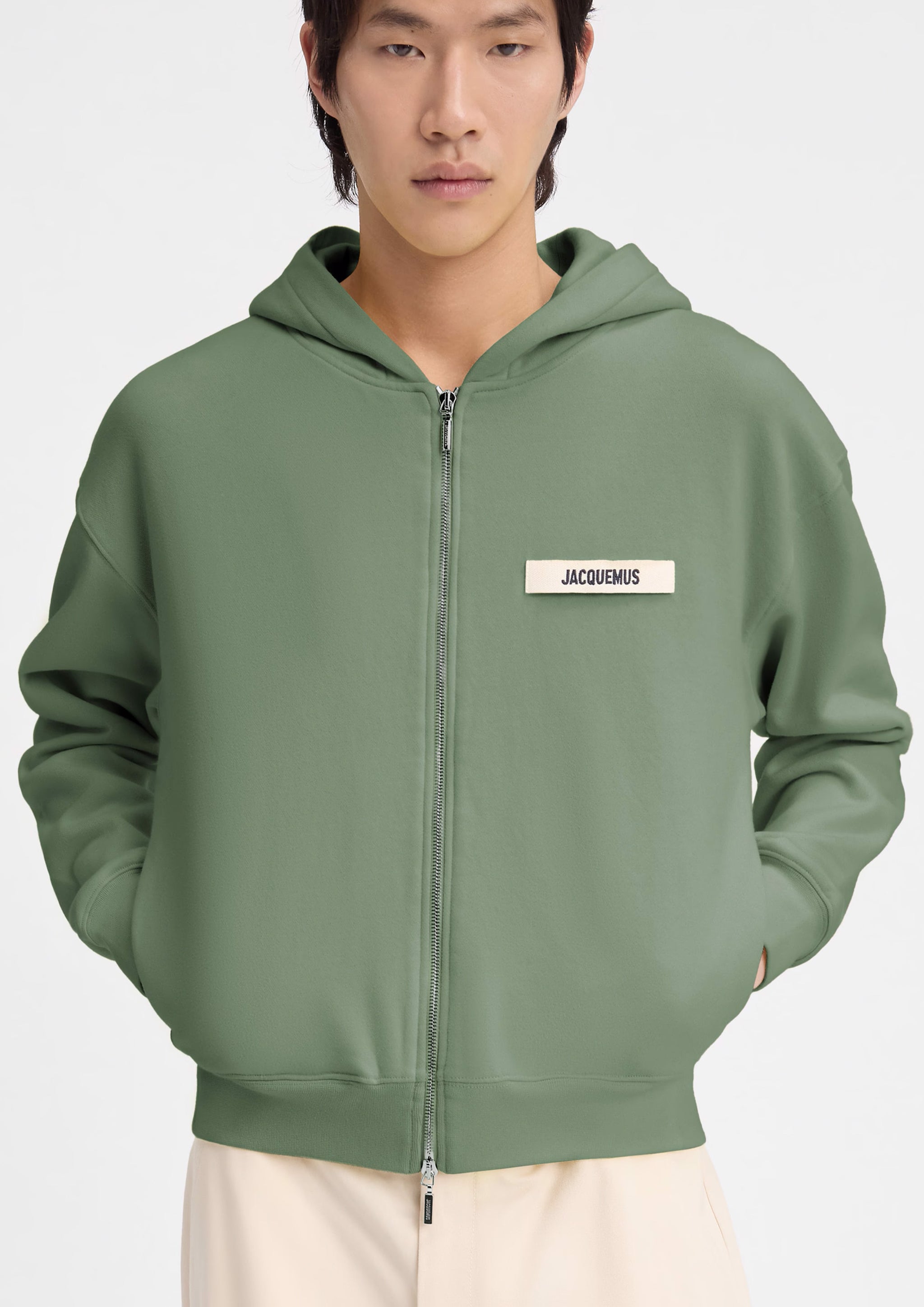 【Jacquemus】LE HOODIE ZIP GROS GRAIN◆HOM00257AJ00126 Le Hoodie Zip Gros Grain in Pale Green – SVRN