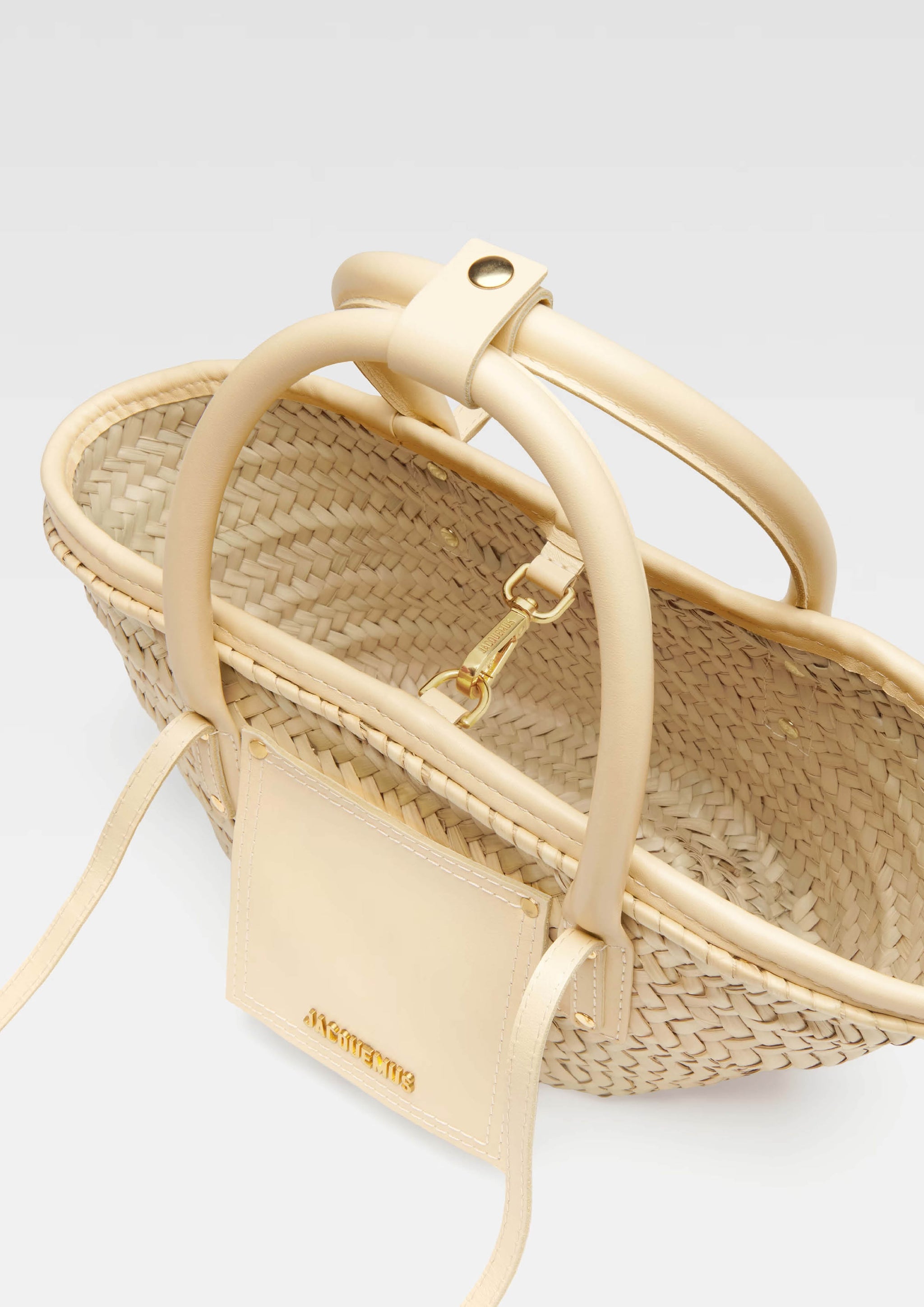 【JACQUEMUS】 'Le Panier Soli' shopping bag Beige Jacquemus Le Panier Soli Straw Bag | Saks Fifth Avenue