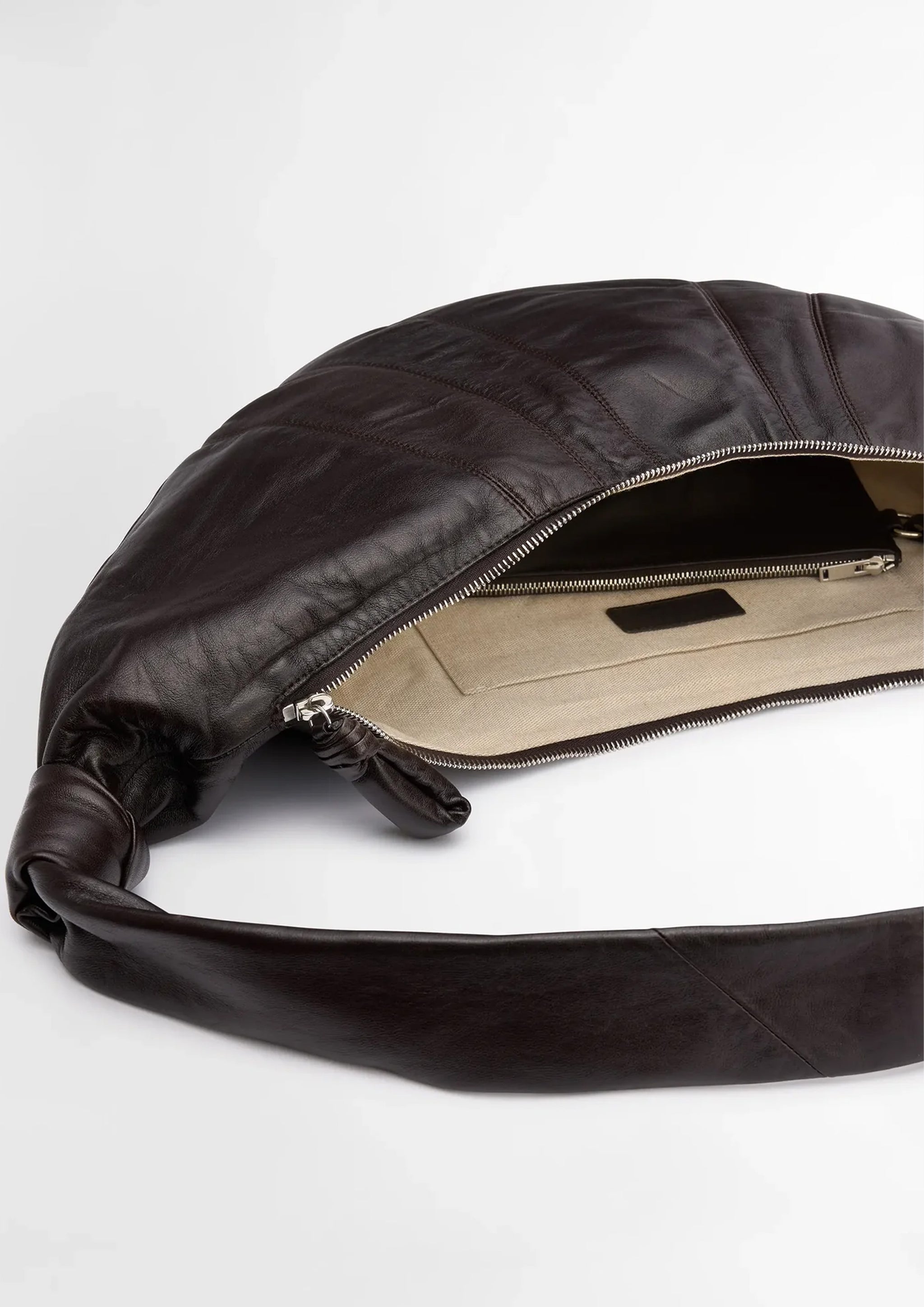 LEMAIRE - LARGE CROISSANT BAG DARK CHOCOLATE – SOLAR MTP