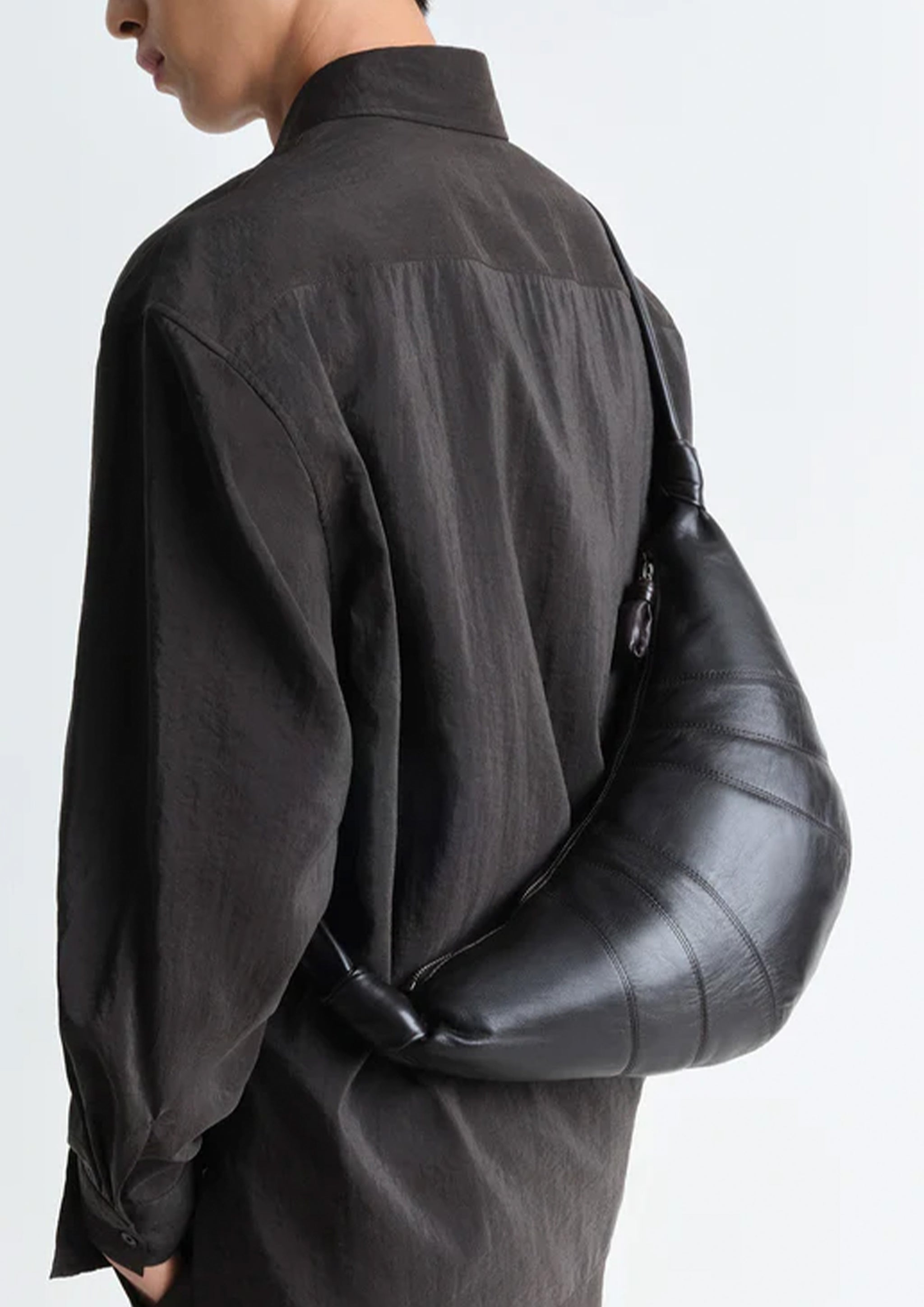 LEMAIRE - MEDIUM CROISSANT BAG DARK CHOCOLATE – SOLAR MTP