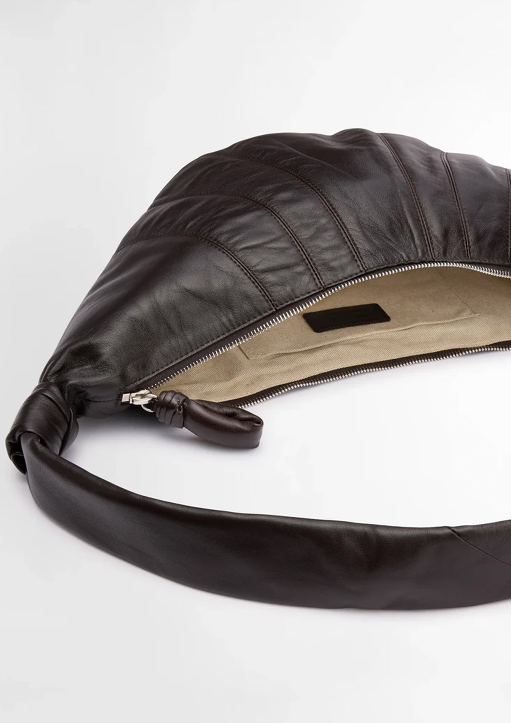 LEMAIRE Croissant Bag チョコレート Medium Croissant Bag — Dark Chocolate – La Garçonne