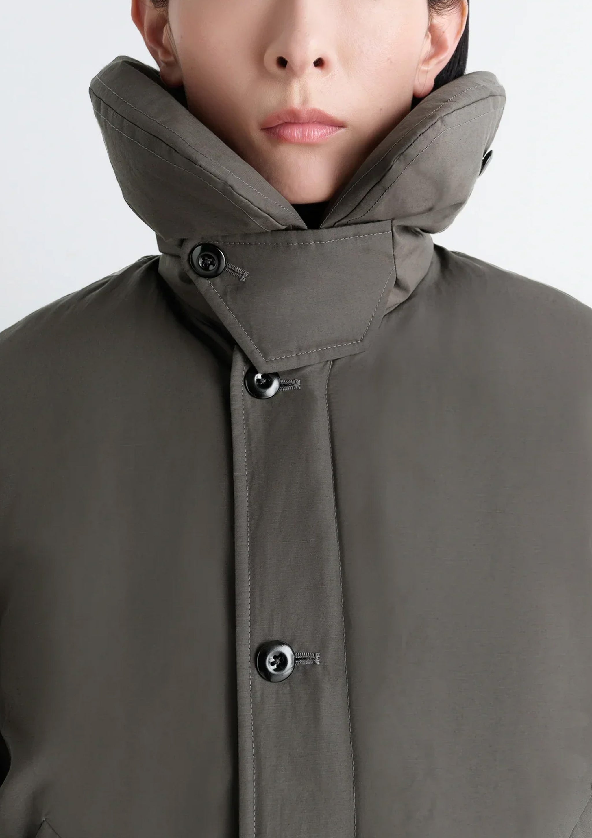 LEMAIRE - SHORT PUFFER BLOUSON DARK ESPRESSO – SOLAR MTP