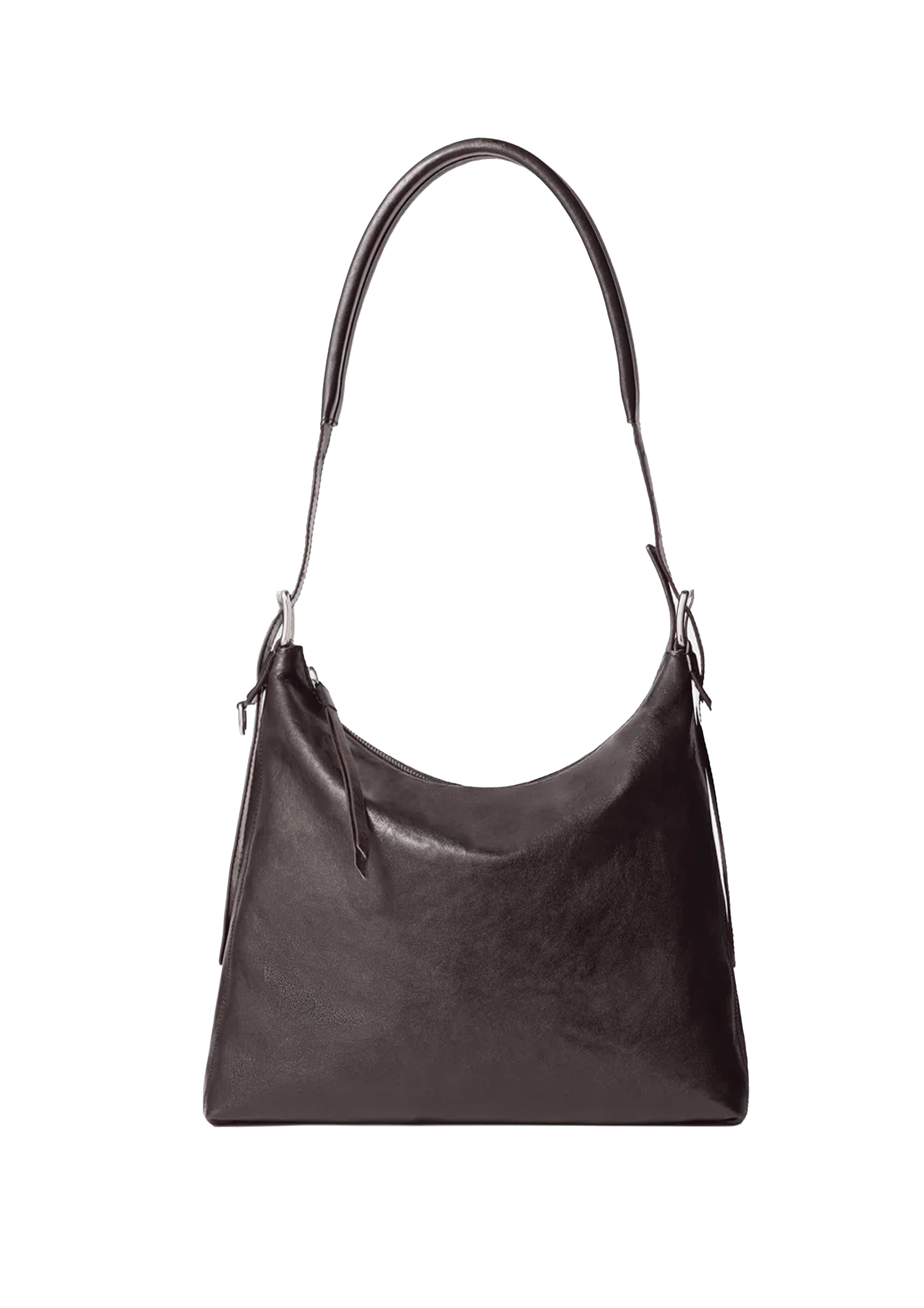 LEMAIRE - SMALL BELTED HOBO BAG IN LEATHER DARK CHOCOLATE – SOLAR MTP