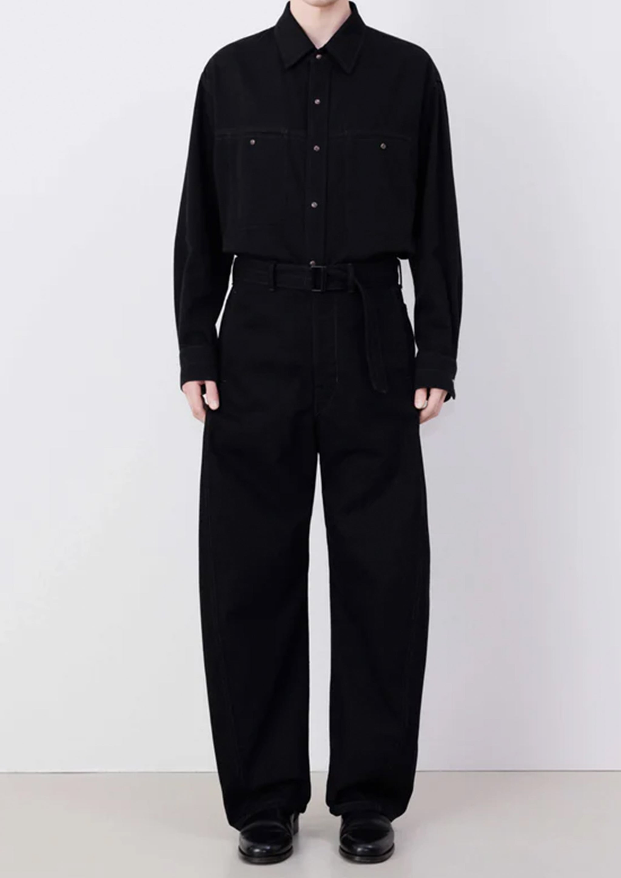 LEMAIRE - TWISTED BELTED PANTS BLACK – SOLAR MTP LEMAIRE - TWISTED BELTED PANTS BLACK – SOLAR MTP