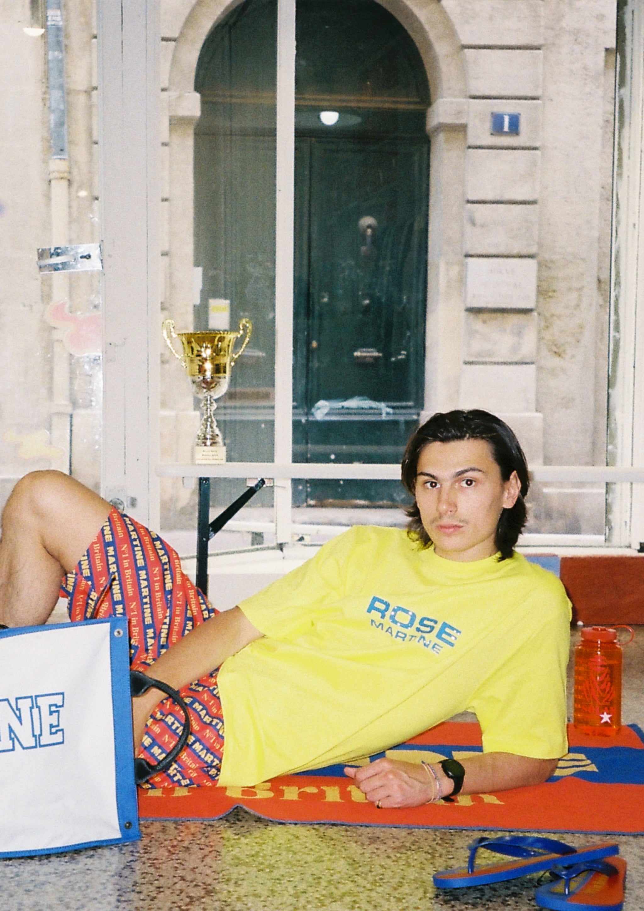 Martine Rose graphic-print Cotton T-shirt | Yellow | FARFETCH