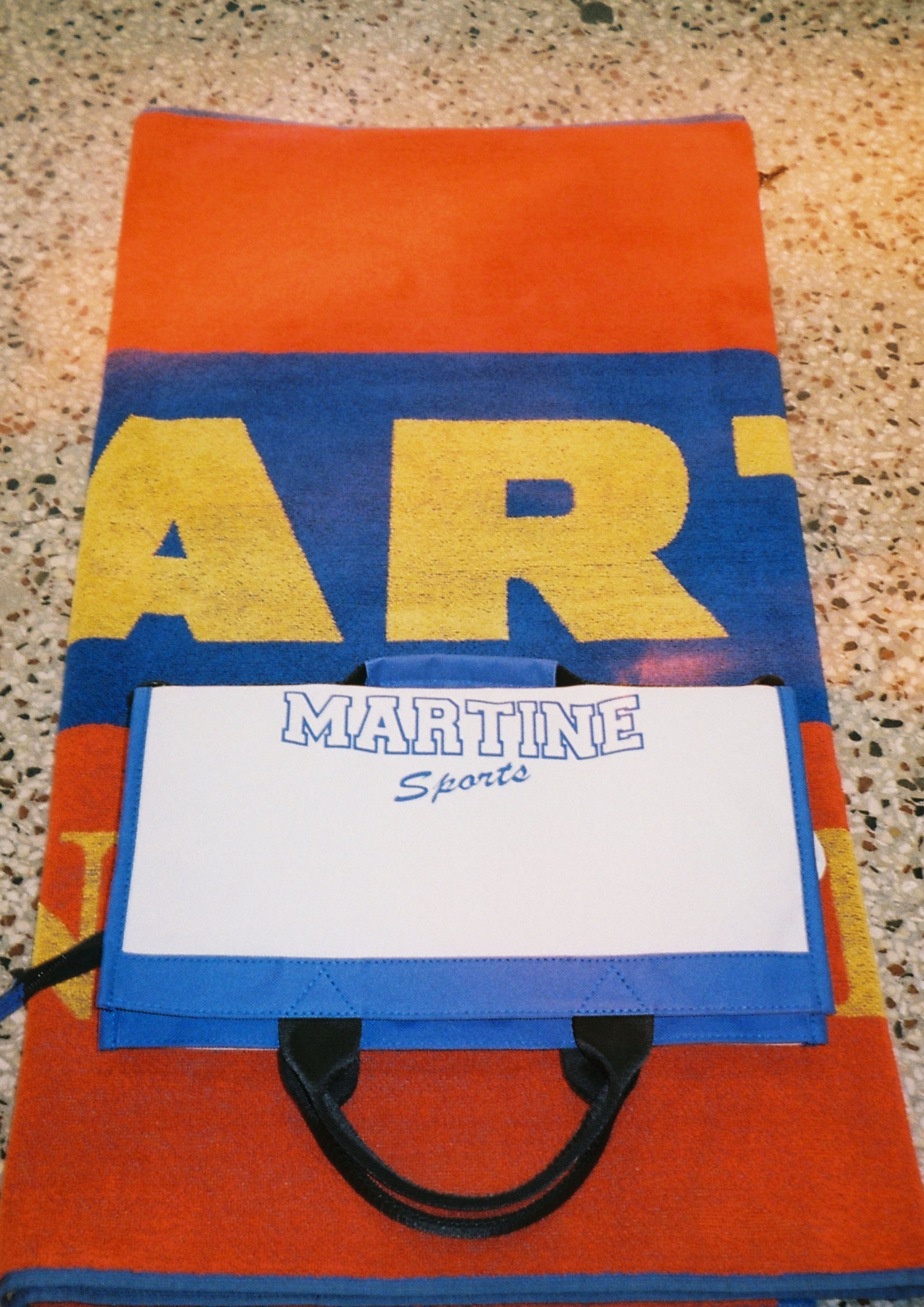 【MARTINE ROSE 24SS】FOLDABLE CARRIER BAG MARTINE ROSE - FOLDABLE CARRIER WHITE / BLUE – SOLAR MTP