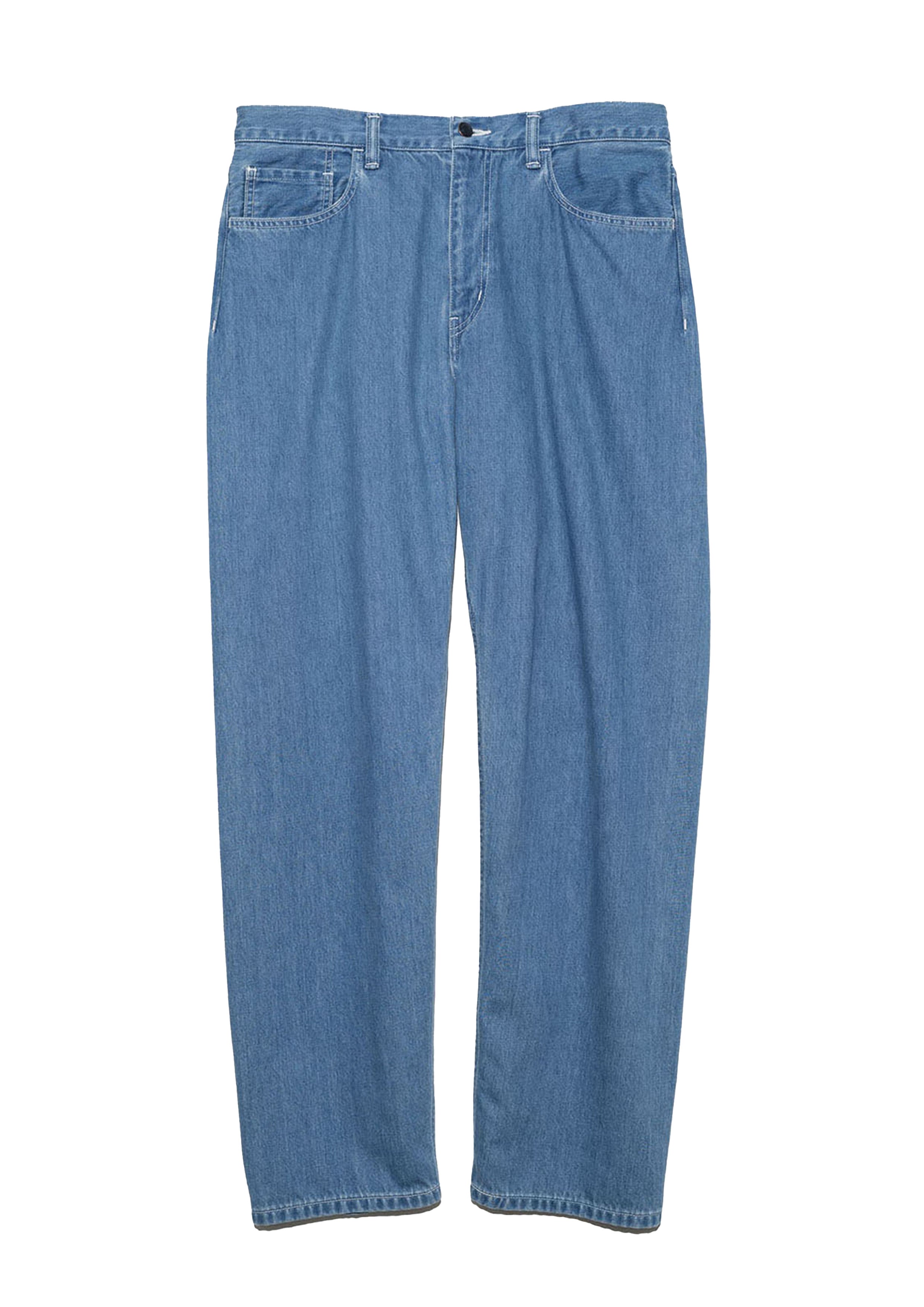 NANAMICA - 5POCKETS STRAIGHT DENIM PANTS INDIGO BLEACH – SOLAR MTP