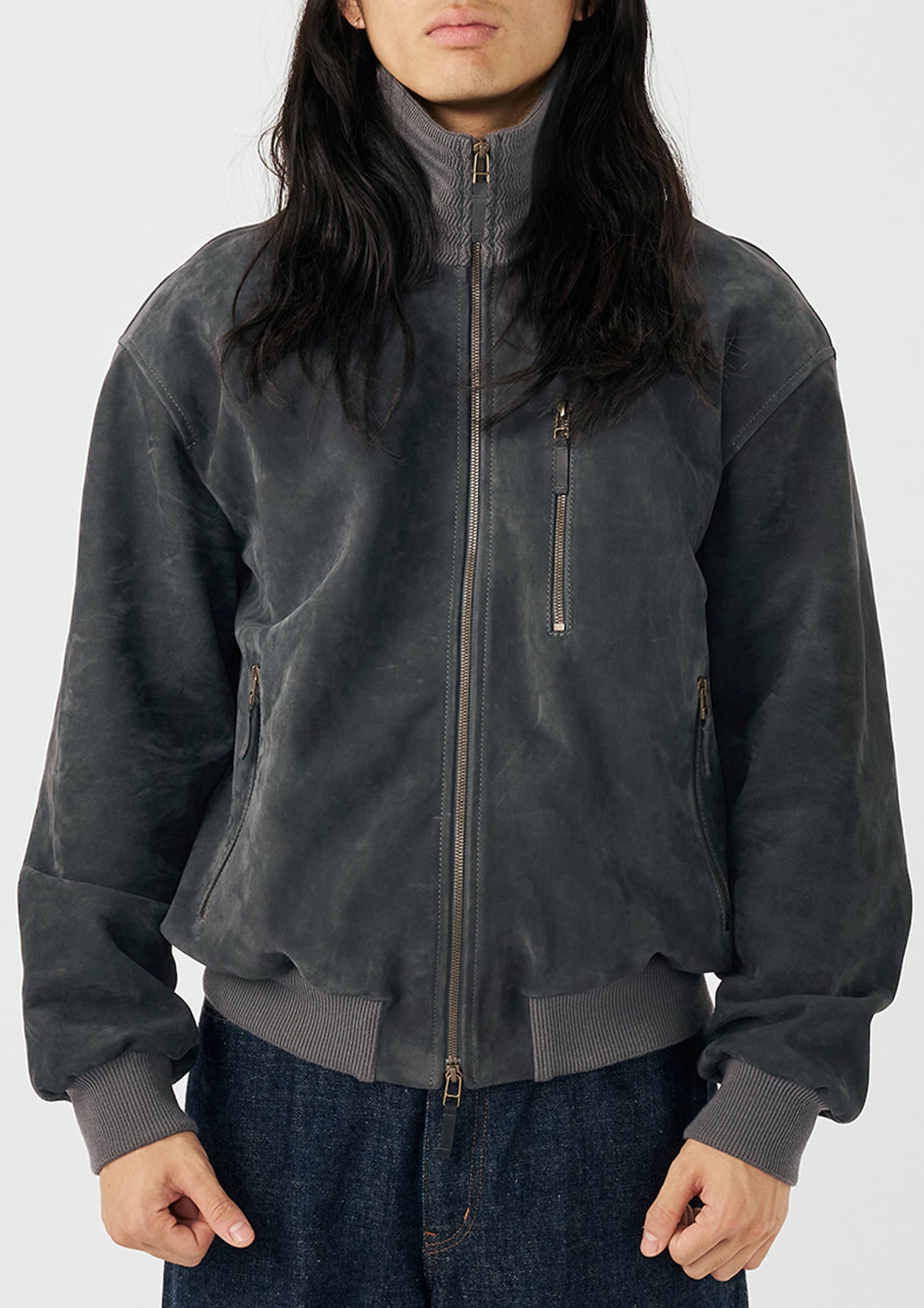 NANAMICA X A KIND OF GUISE - LEATHER JACKET VINTAGE GREY – SOLAR MTP